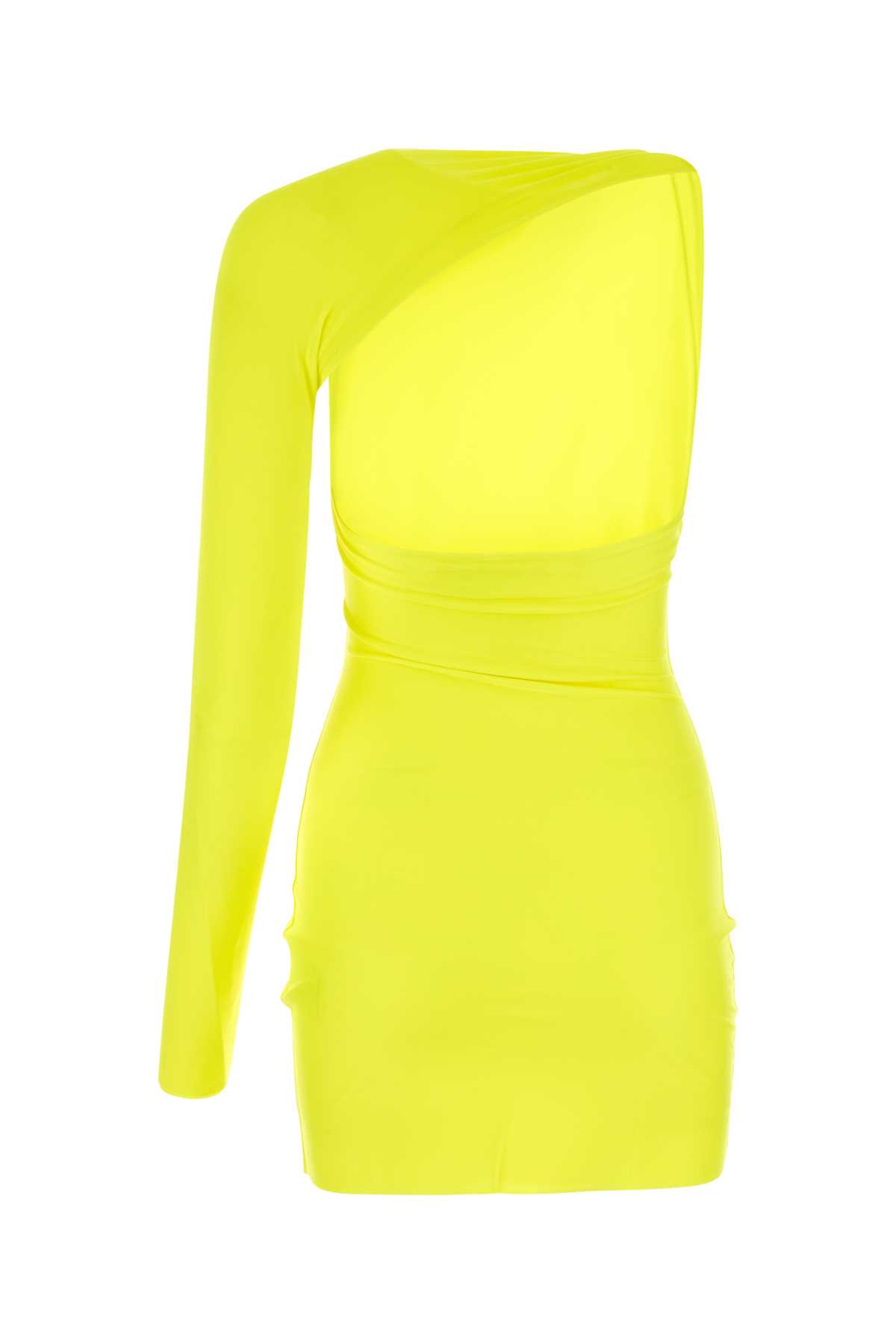 Alyx Fluo Yellow Satin Mini Skirt In Ylw0041