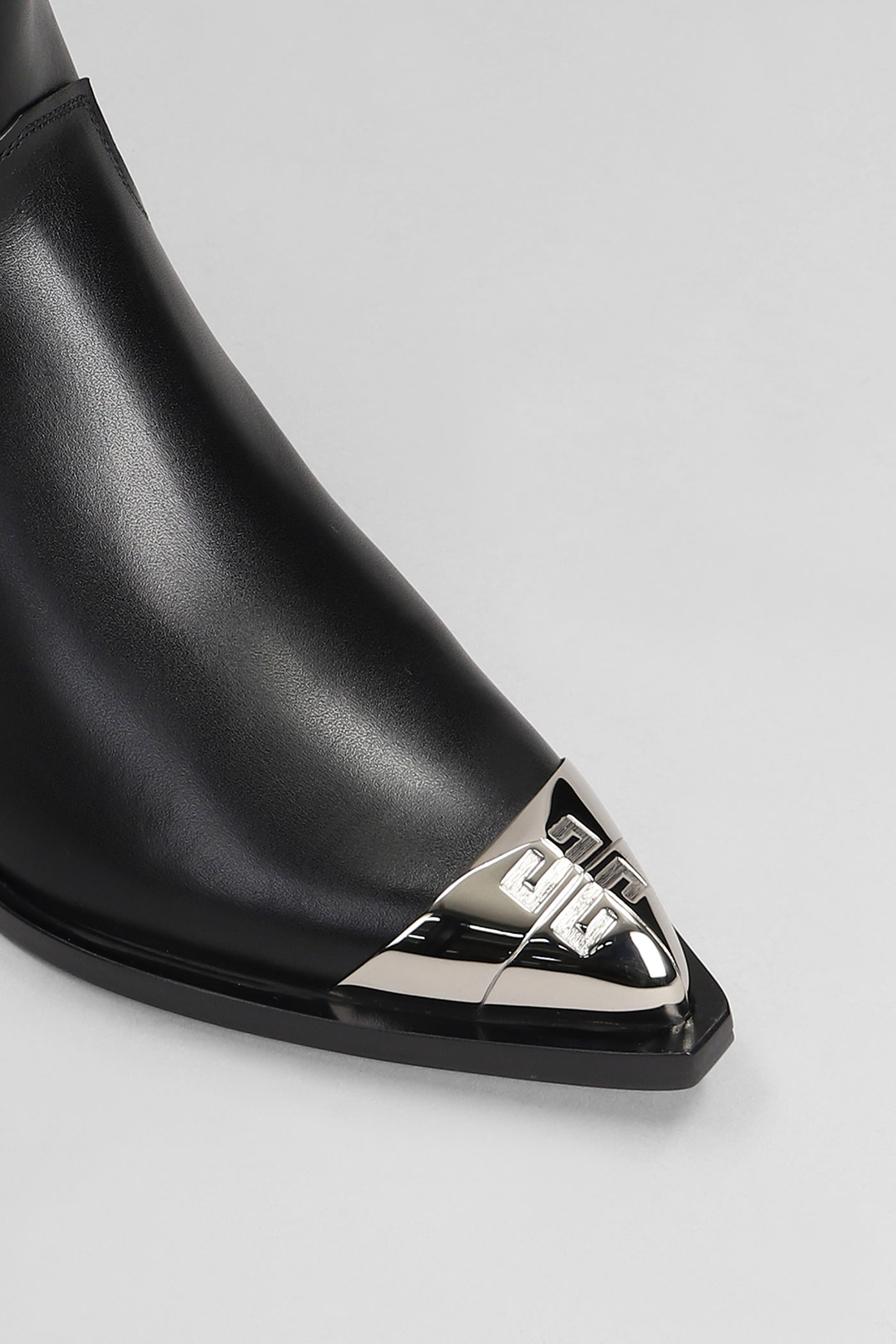 Shop Givenchy Low Heels Ankle Boots In Black Leather