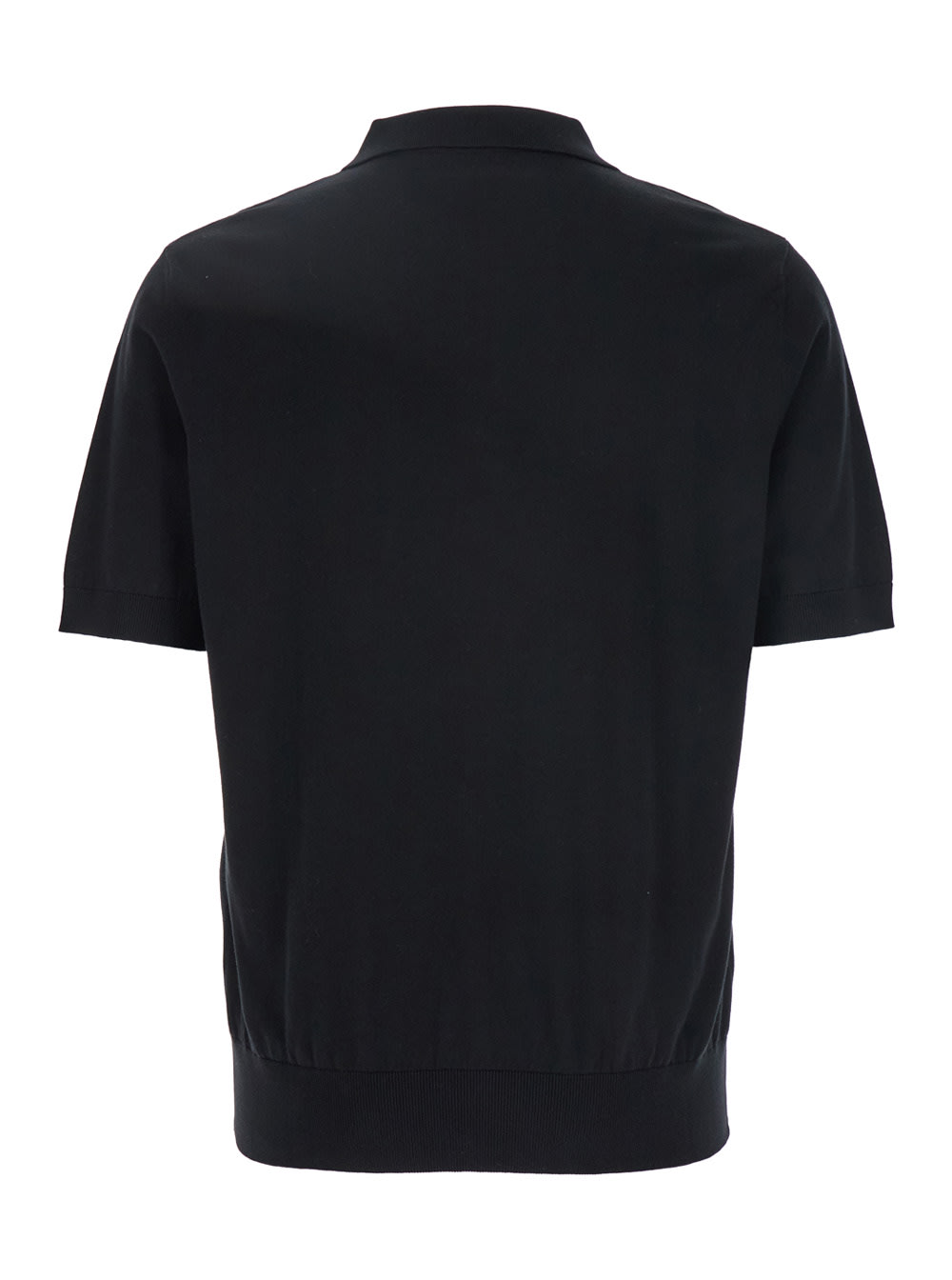 Dsquared2 Black Polo Shirt With Classic Collar And Logo Lettering On The Front In Black