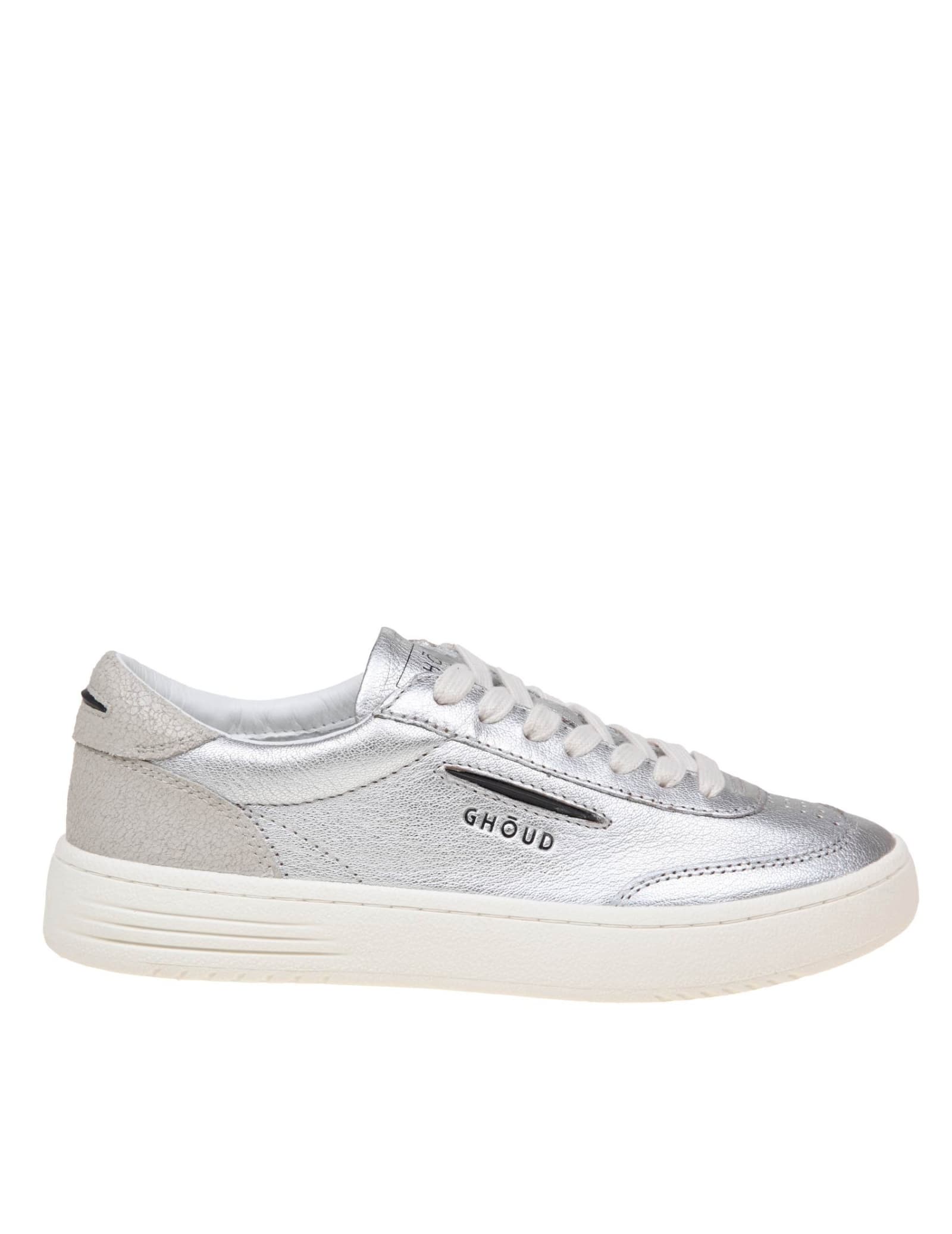 Lido Low Sneakers In Silver Leather