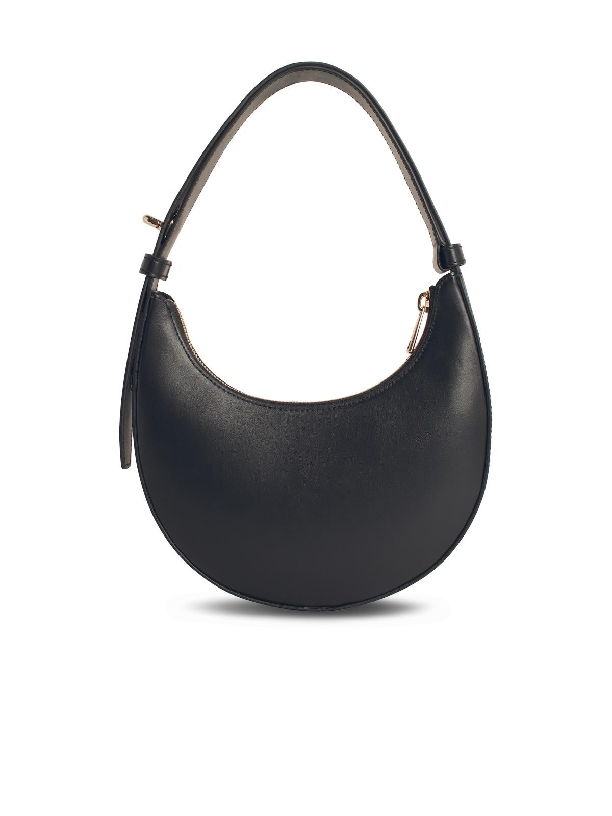 Furla Delizia Mini Bag In Black Leather In Black