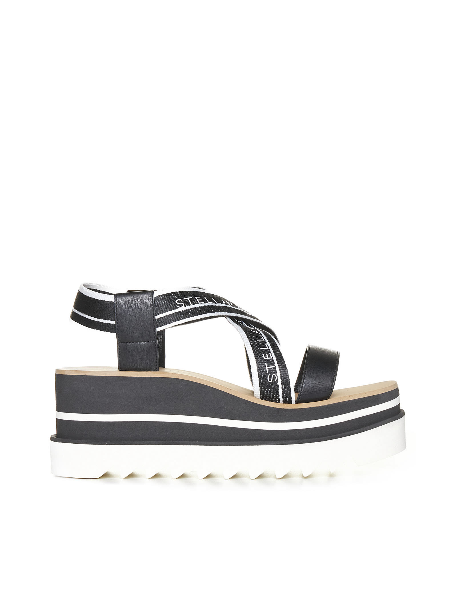 Shop Stella Mccartney Sandals In Black/white