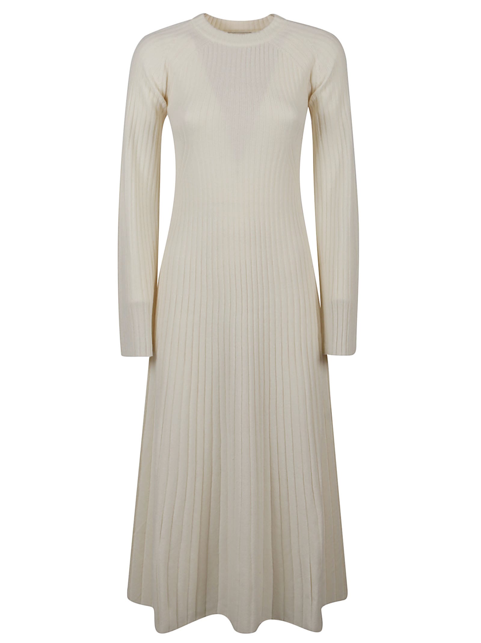 Shop Loulou Studio Hobas Knit Long Dress In Ivory