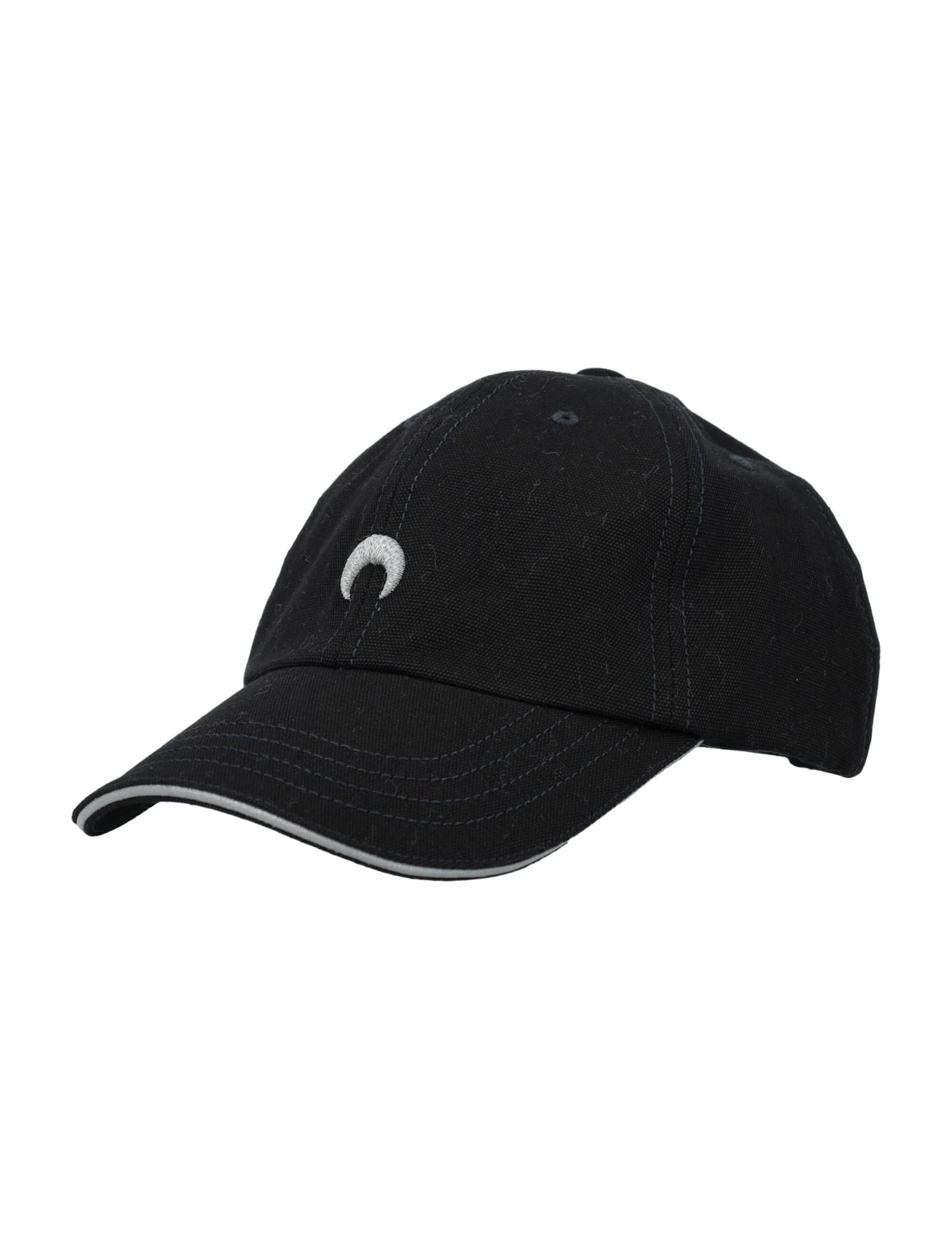 Shop Marine Serre Canvas Baseball Cap In Black