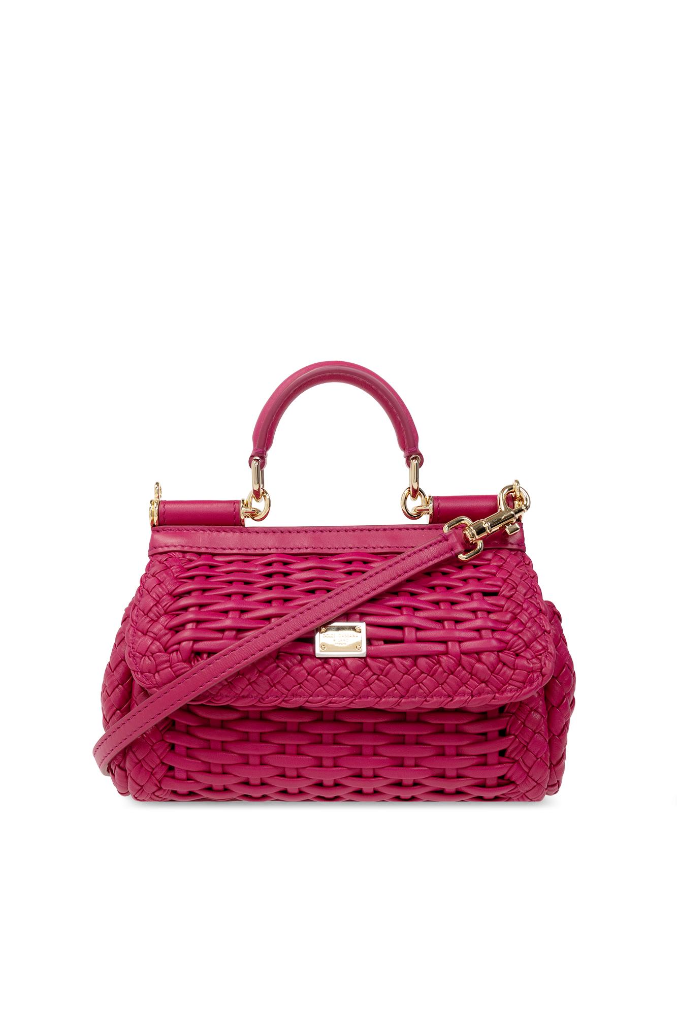 Shop Dolce & Gabbana Sicily Small Shoulder Bag In Red