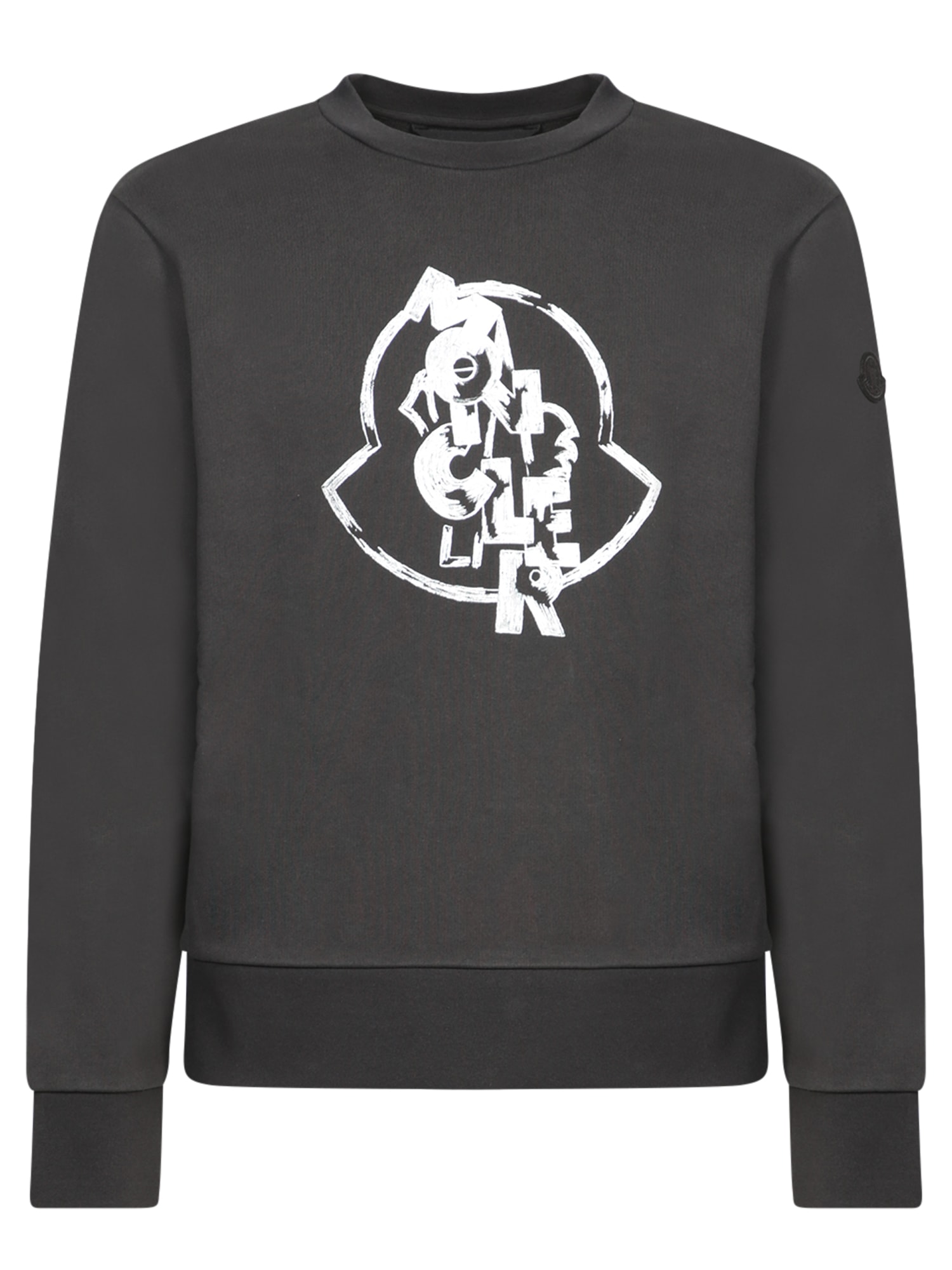 MONCLER LOGO CIRCLE BLACK SWEATSHIRT 