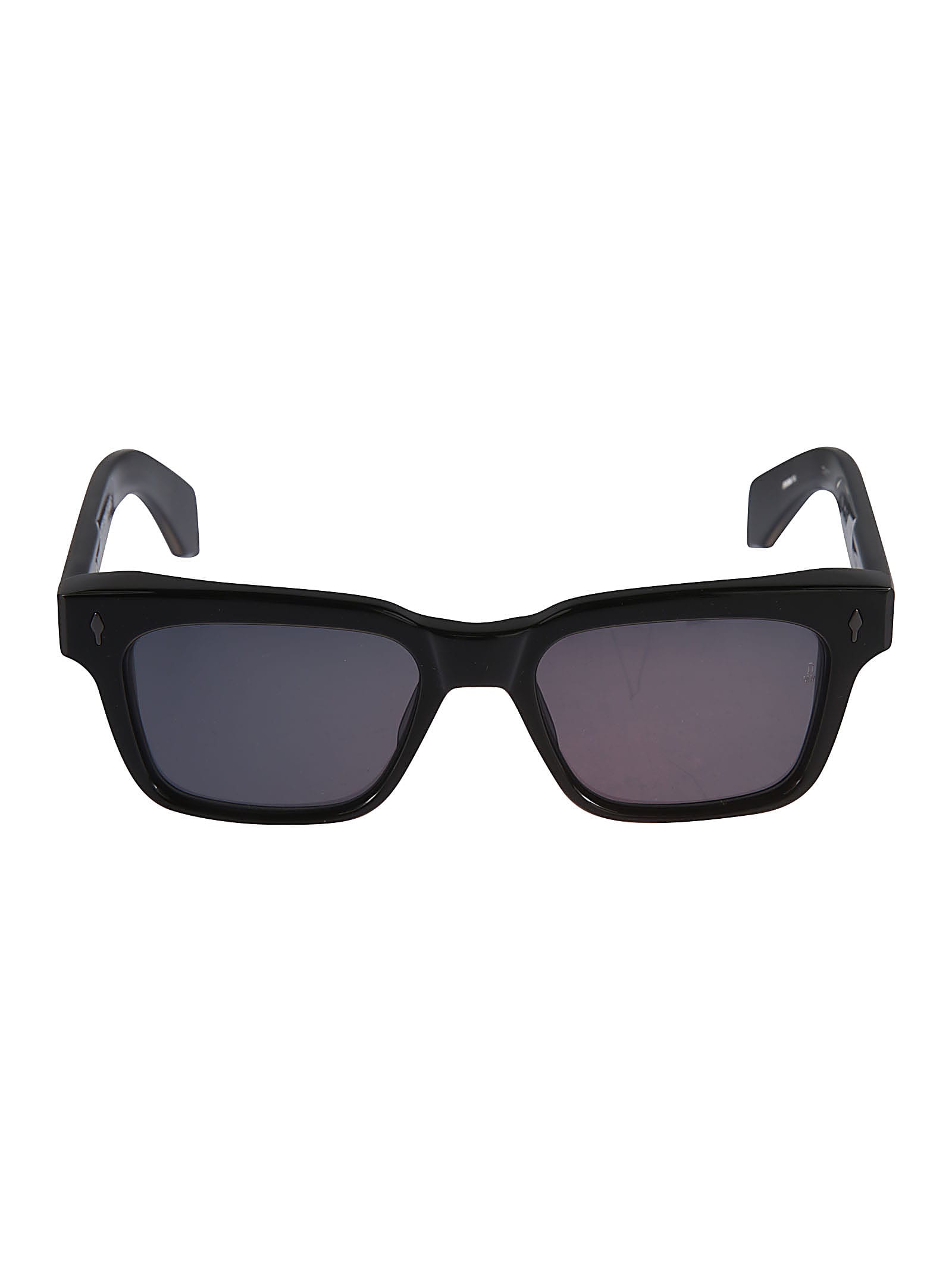 Shop Jacques Marie Mage Logo Detail Tinted Sunglasses In Black