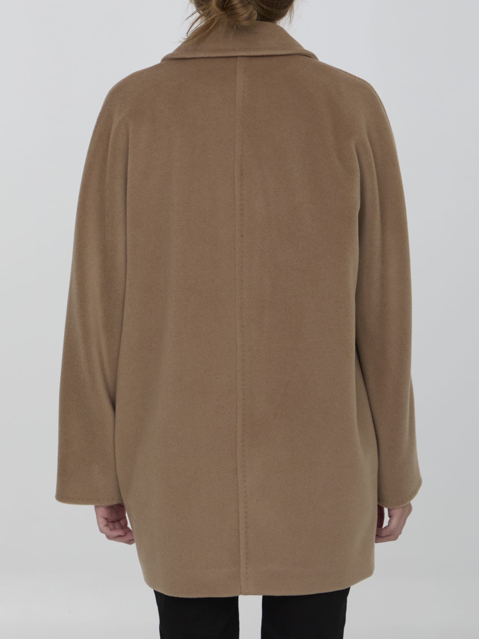 Shop Max Mara Short 101801 Icon Coat In Camel