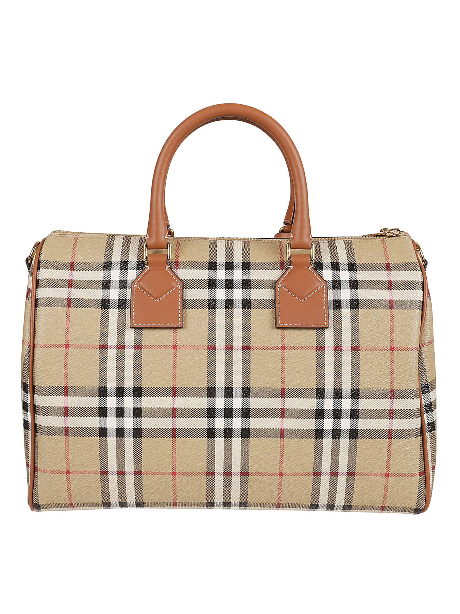 Shop Burberry Bowling Tote In Brown