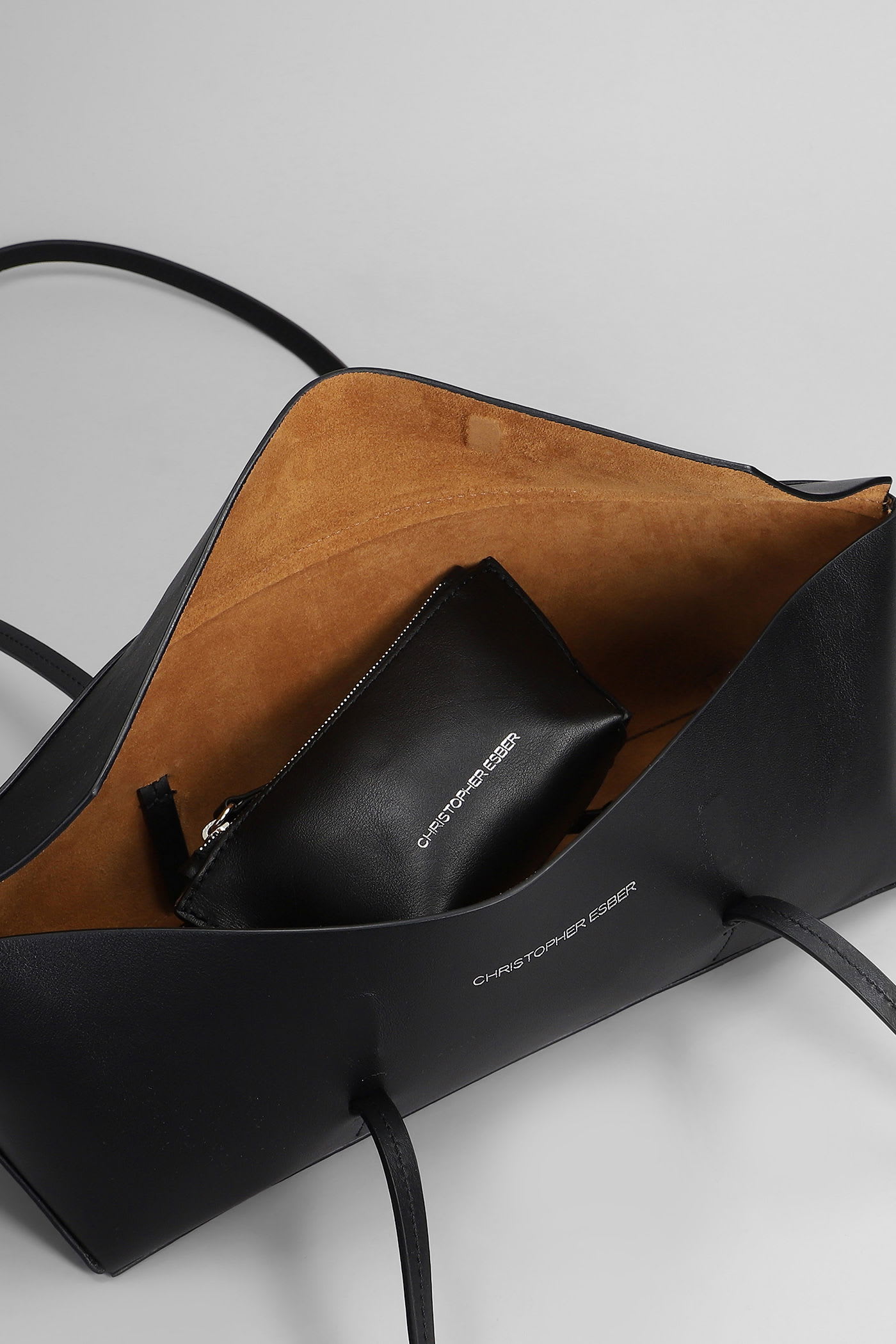 Christopher Esber Gondola Mini Tote Tote In Black Leather In Black