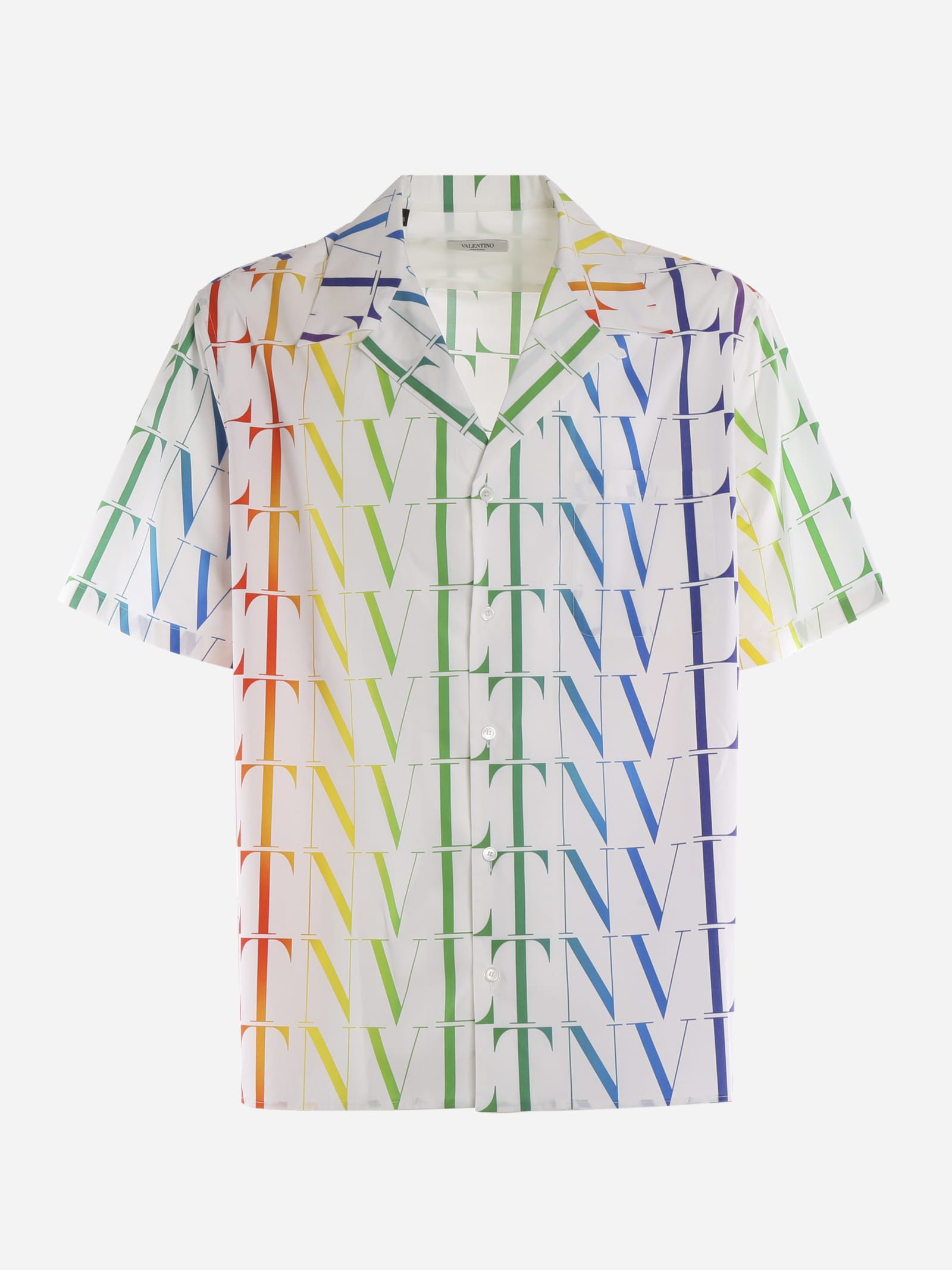 Valentino Cotton Shirt With All-over Vltn Print