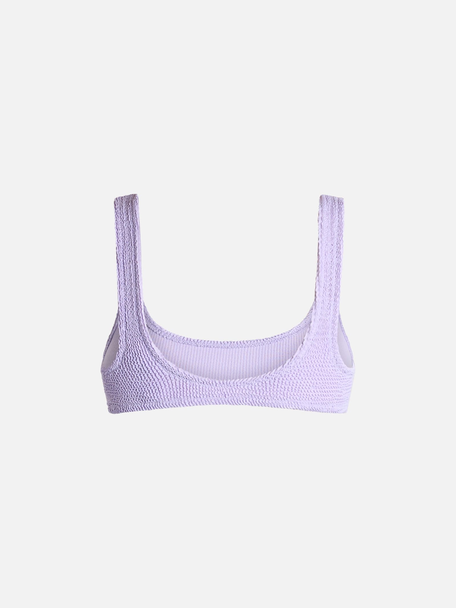 Mc2 Saint Barth Woman Lilac Classic Crinkle Bralette Naima In Pink