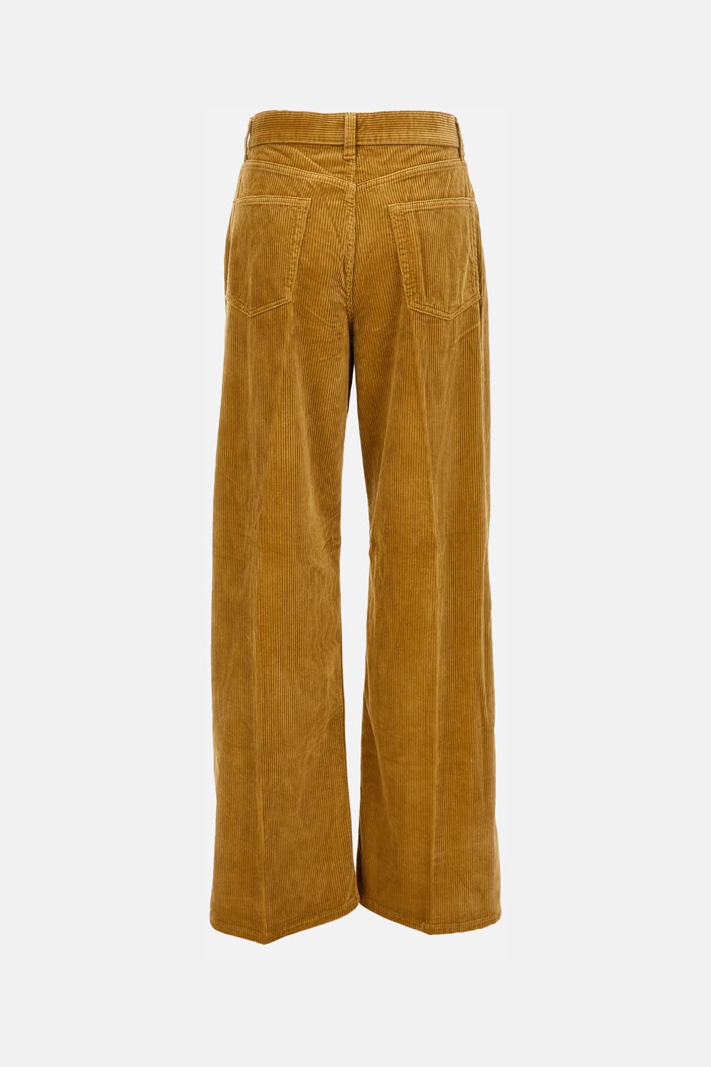 Polo Ralph Lauren Corduroy Wide-leg Cropped Trousers In Gold