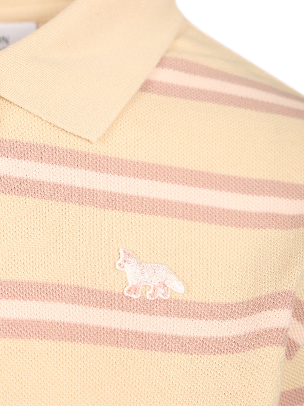 Shop Maison Kitsuné Polo With Multi Stripes Motif