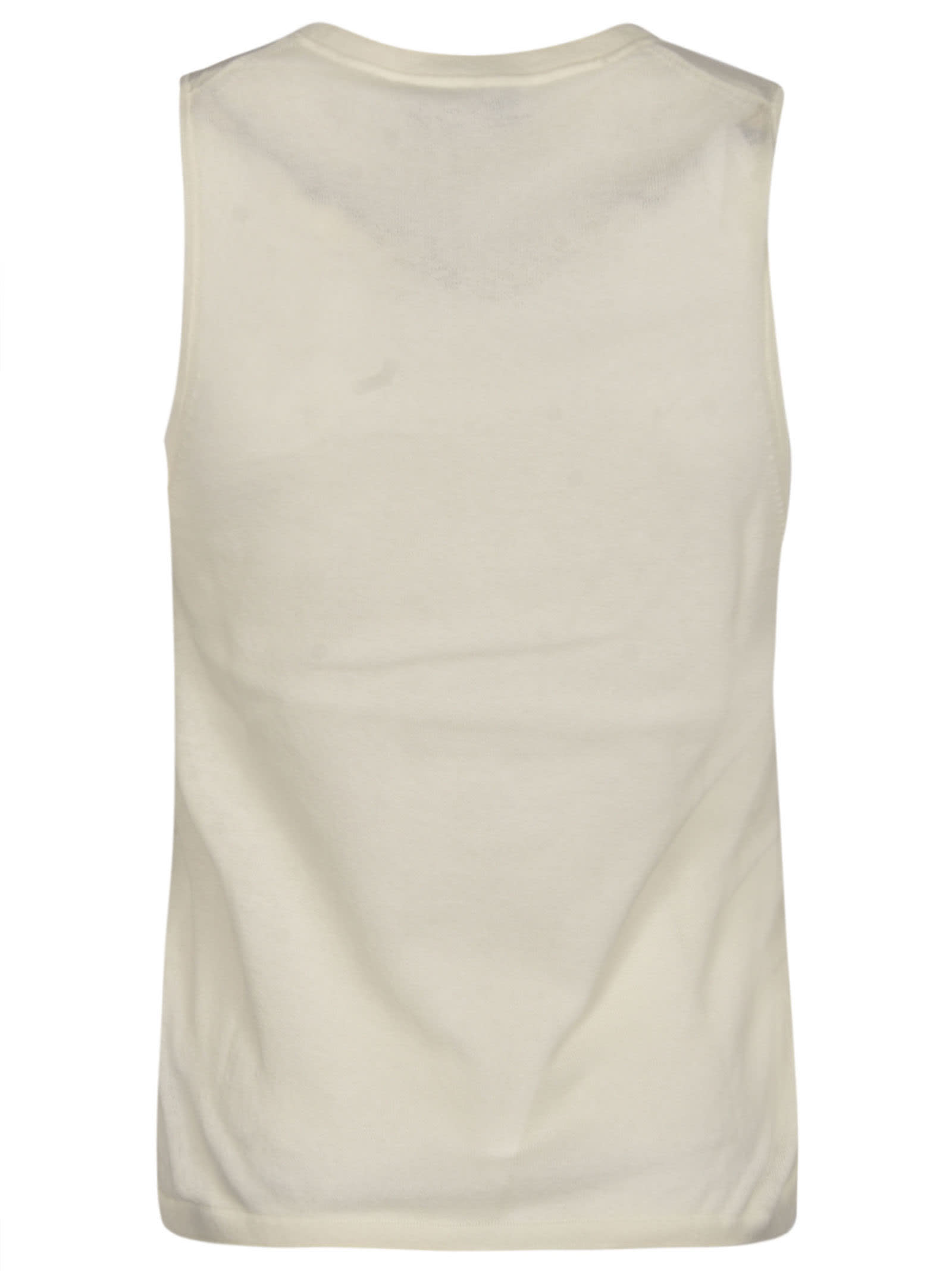 Shop Vince Fitted Tank Top In White
