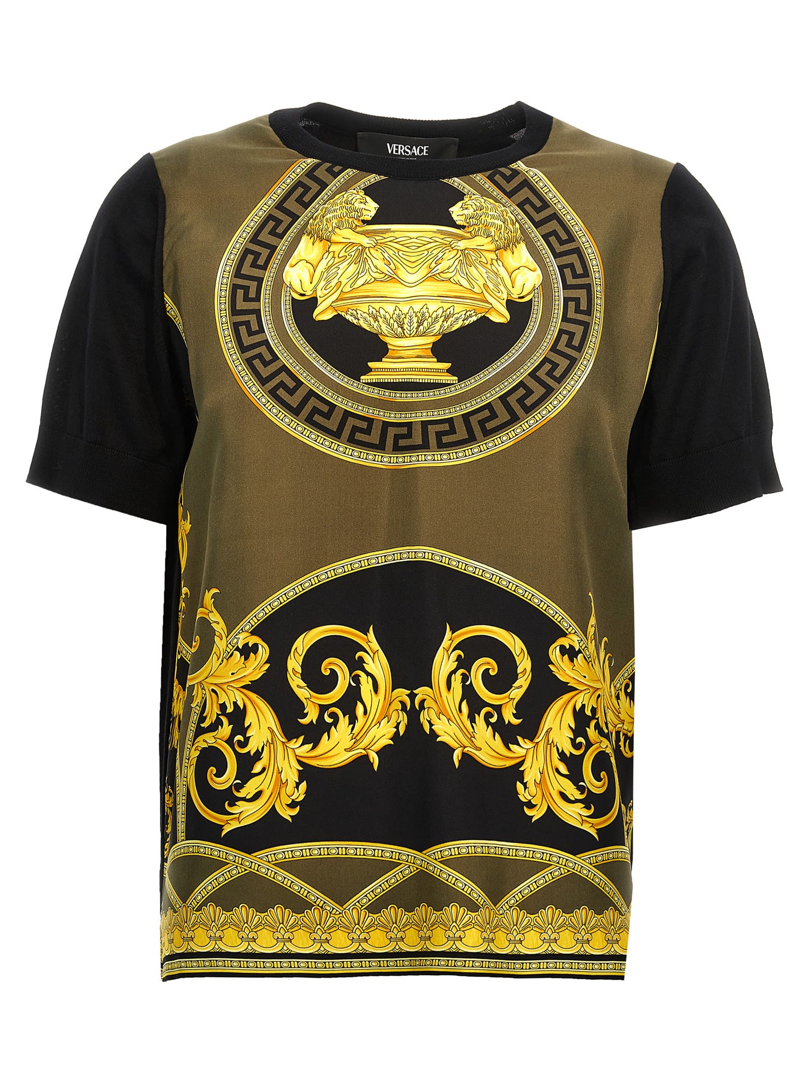 Shop Versace La Coupe Des Dieux Top In Multicolor