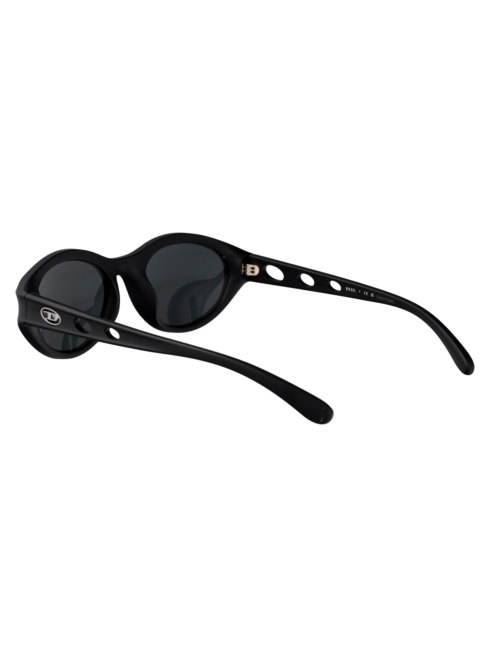 Diesel Oval Sunglasses 0 Dl3005 U 200287 In Black