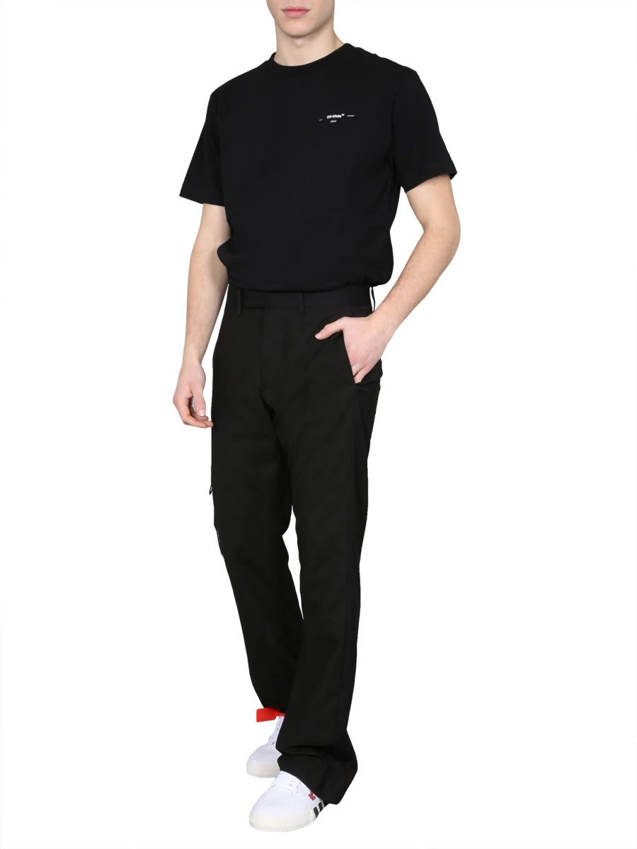 Shop Off-white Low Fit Trousers In Black