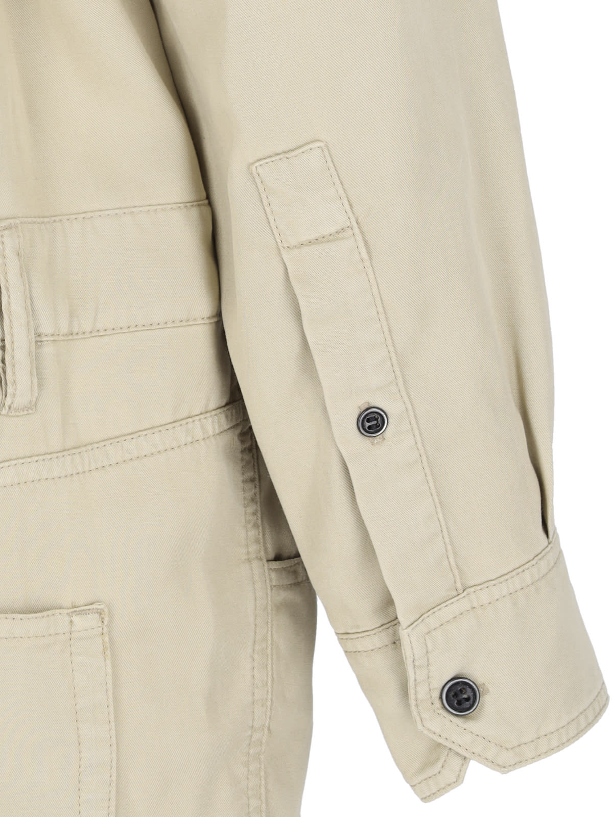 Isabel Marant Étoile Knee Length Dress With Chest And Side Pockets In Neutral