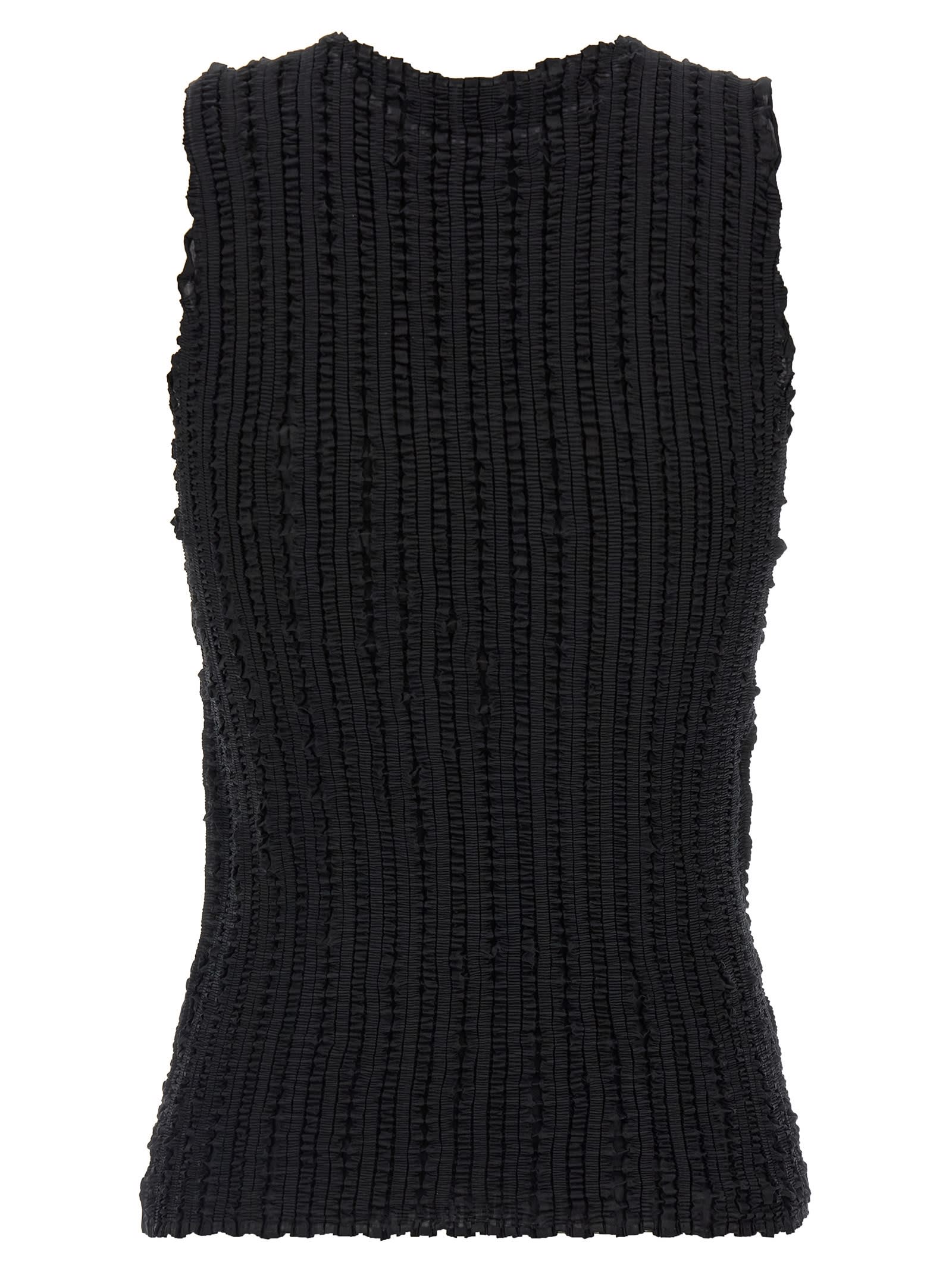 Issey Miyake Jellyfish Pleats Tops Black