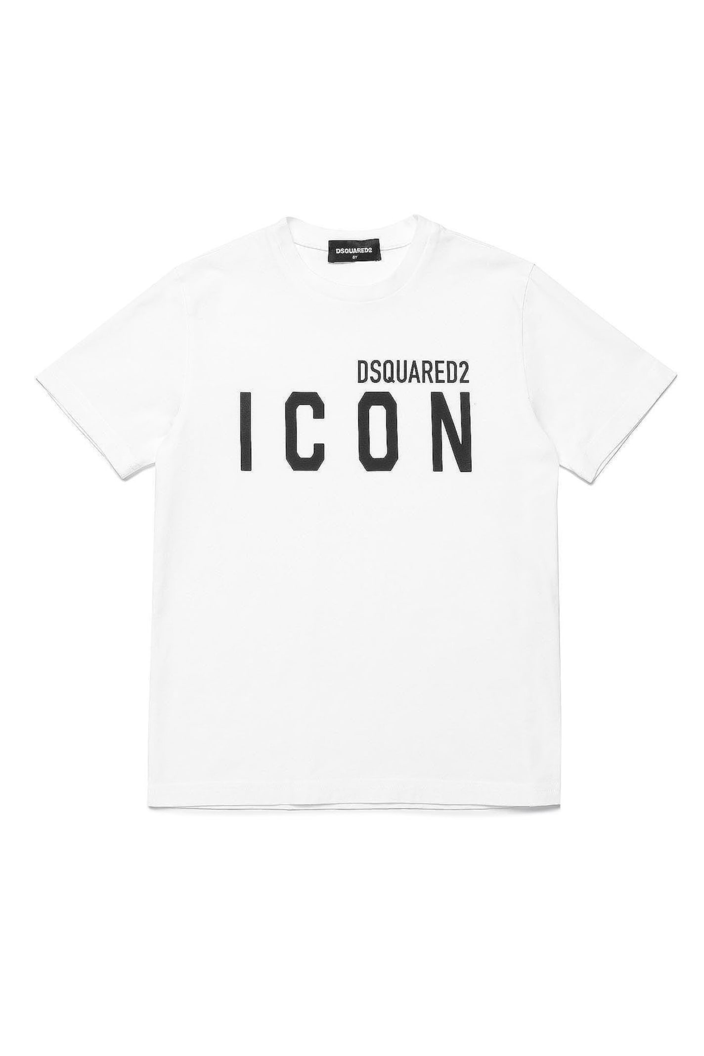 Shop Dsquared2 D2t582u Relax-icon T-shirt Dsquared Icon Logo Crew-neck Jersey T-shirt In White