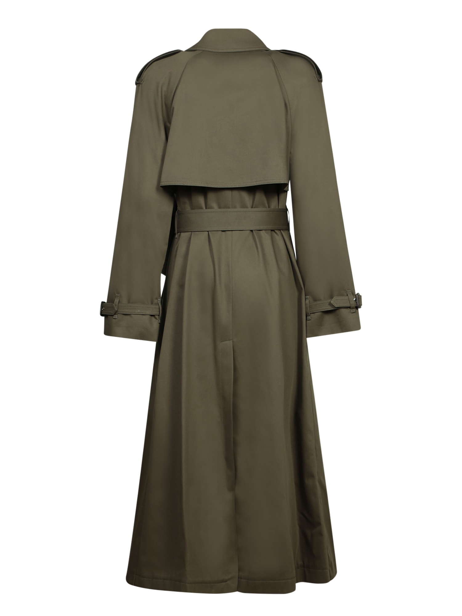 Shop Alexander Mcqueen Oversized Trench In Military Green