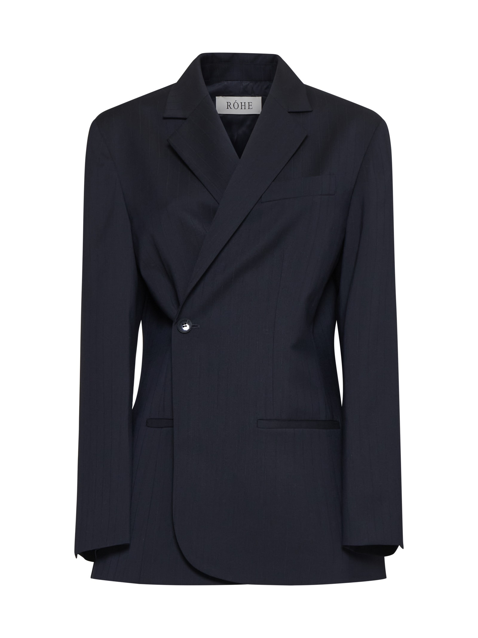 Shop Rohe Blazer In Night Stripe