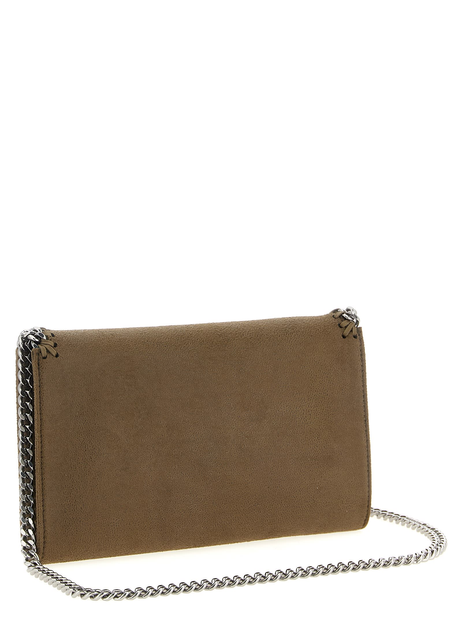 Stella Mccartney Falabella Wallet On Chain In Green