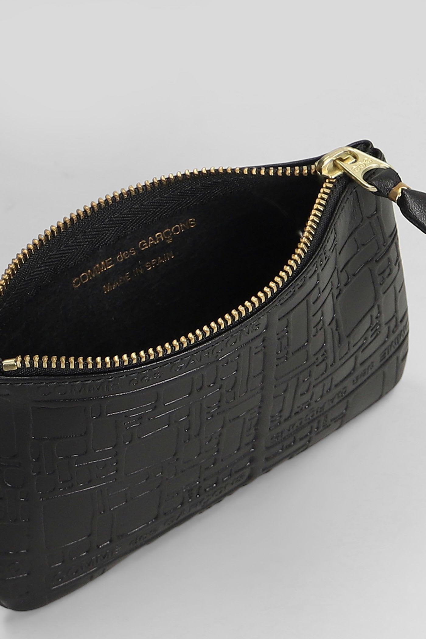 Comme Des Garçons Wallet In Black Leather In Black