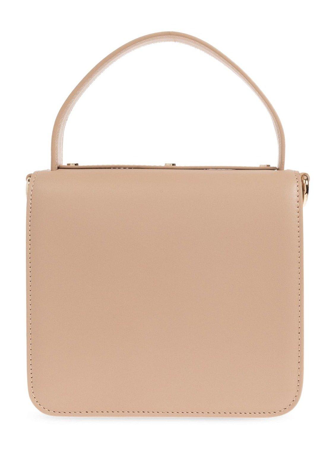 Shop Chloé Penelope Foldover Top Handle Bag In Beige