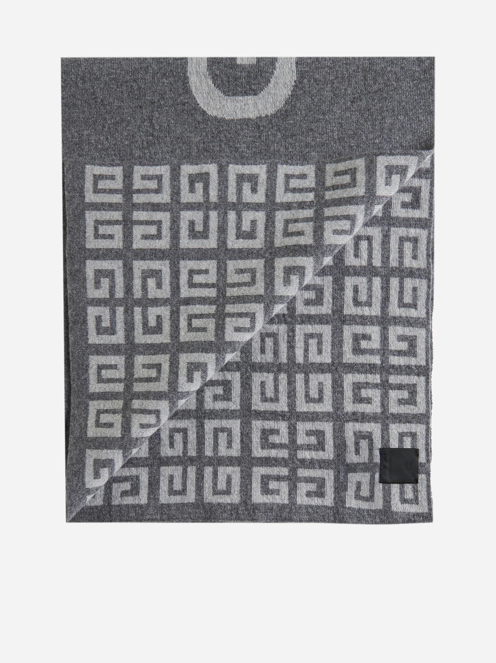 Shop Givenchy 4g And Logo Wool And Cashmere Scarf