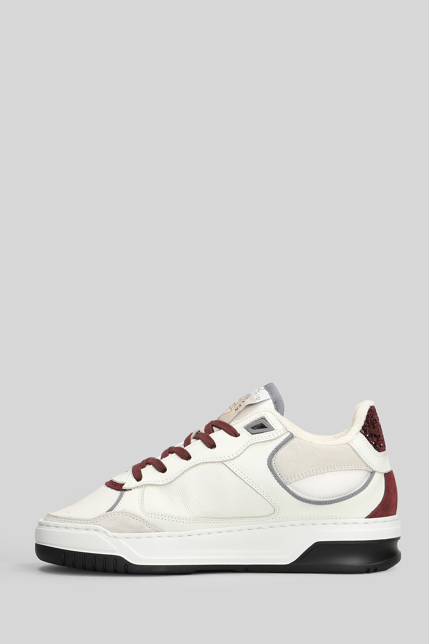 Ama Brand Sneakers In White Leather In Multi