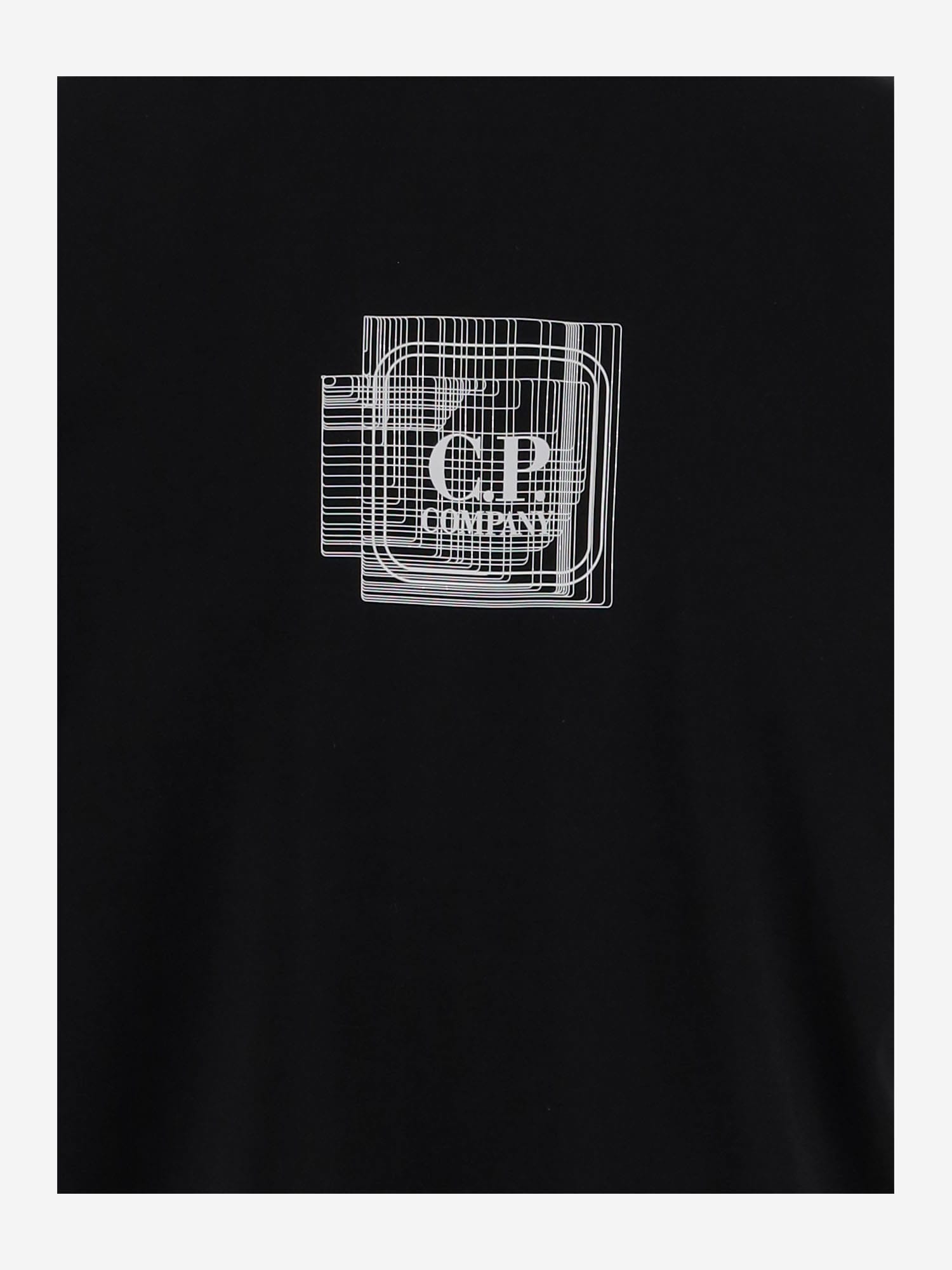 C.P. COMPANY COTTON T-SHIRT WITH LOGO PRINT