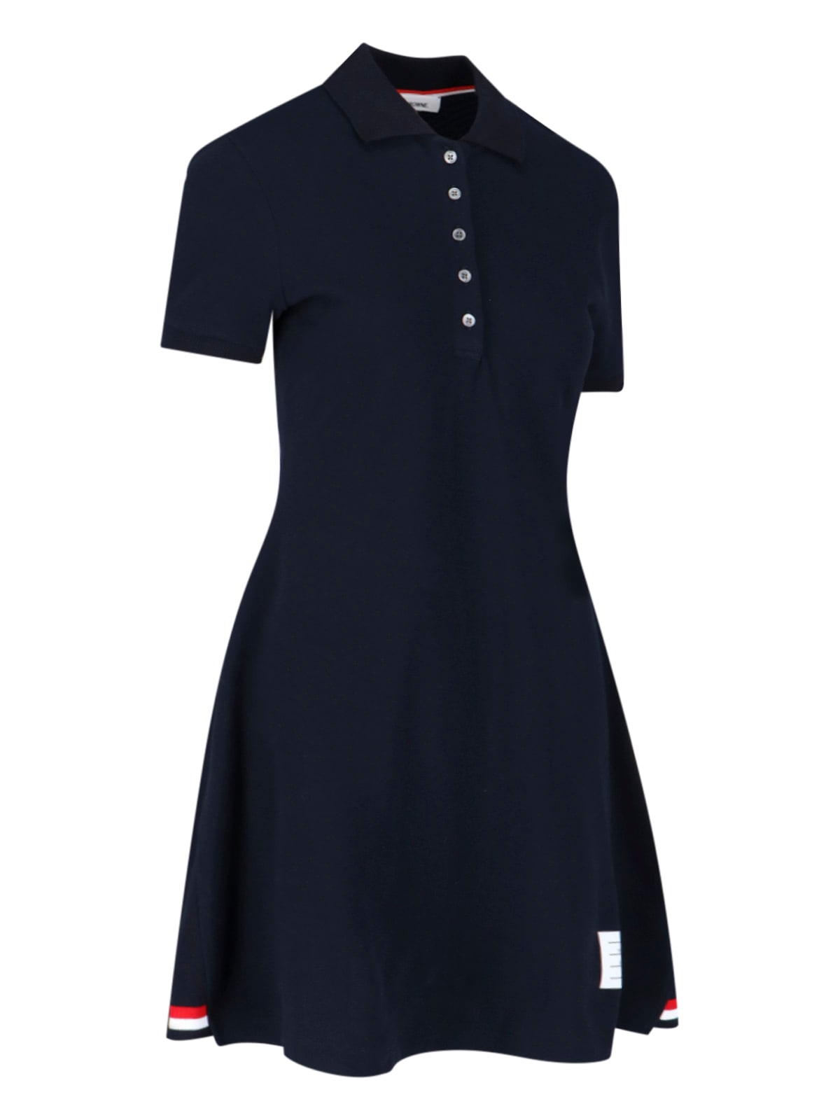 Shop Thom Browne Polo Midi Dress In Blue