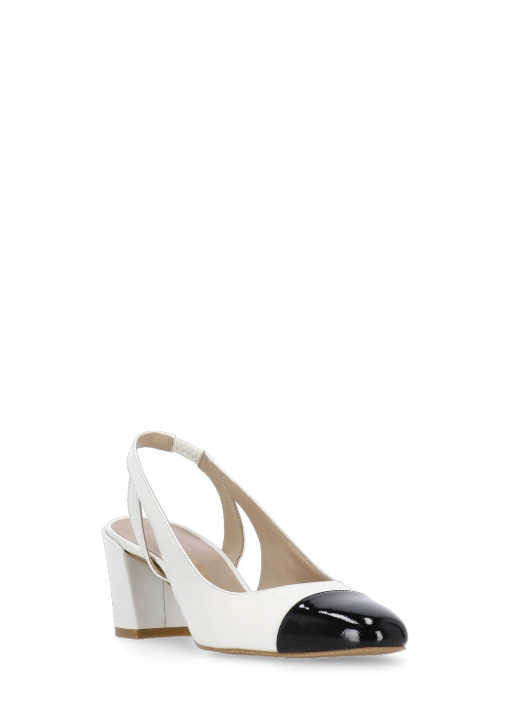 Stuart Weitzman Sleek 50 Calf Leather Slingback Pumps In White