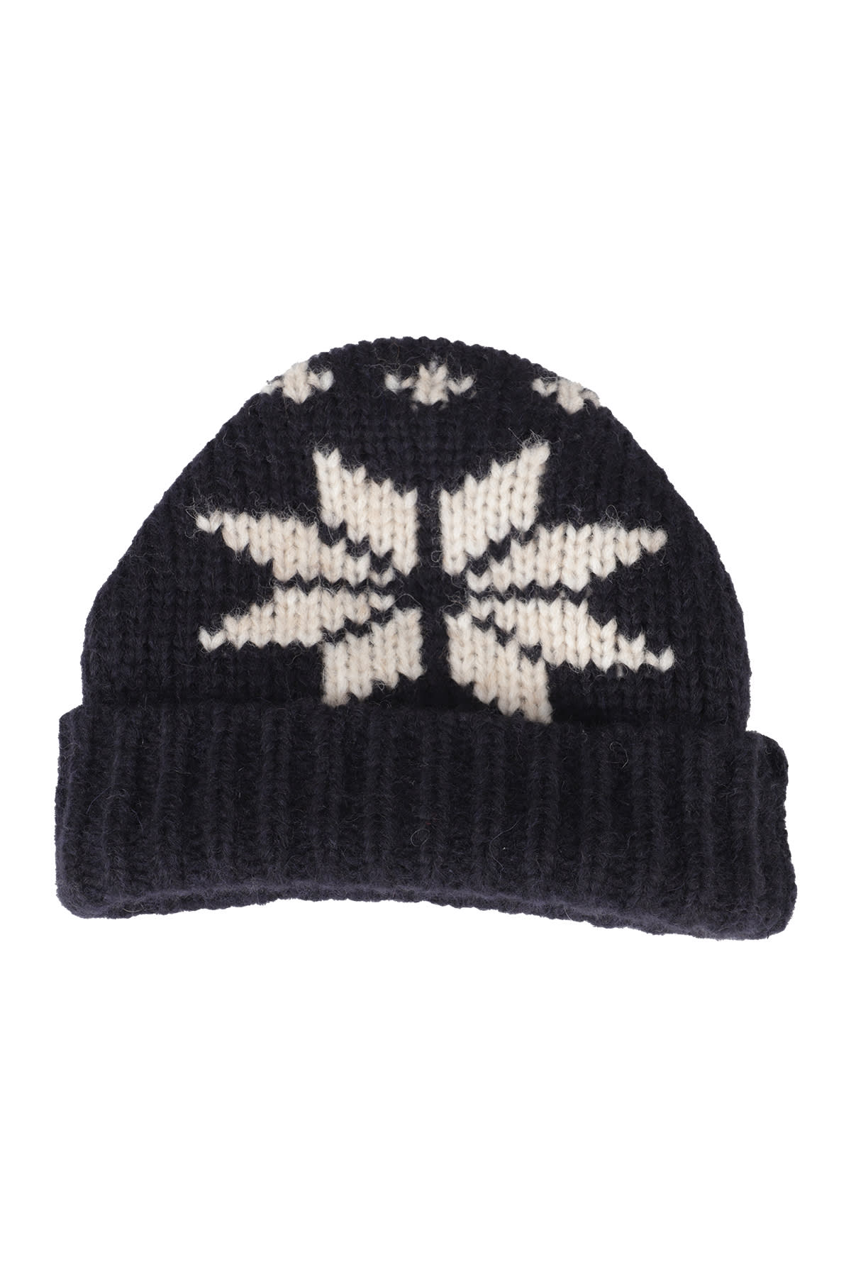 Roberto Collina Cuffia Bicolore In Navy