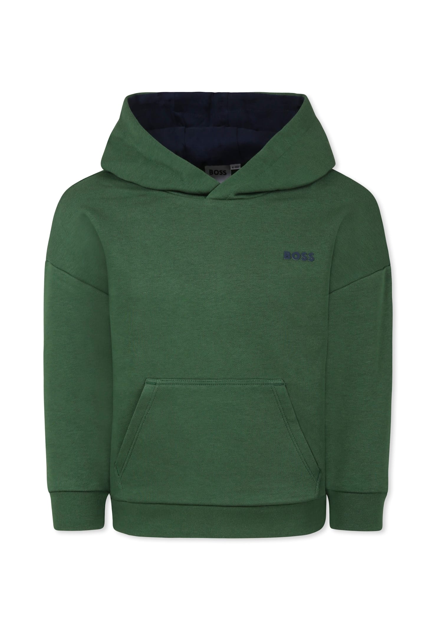 Hugo Boss Green Sweatshirt For Boy With Logo In Green