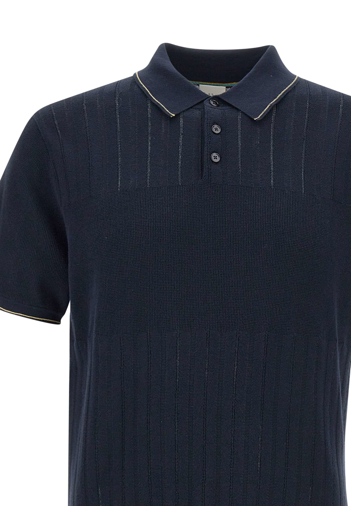 Shop Paul Smith Organic Cotton Polo Shirt In Navy