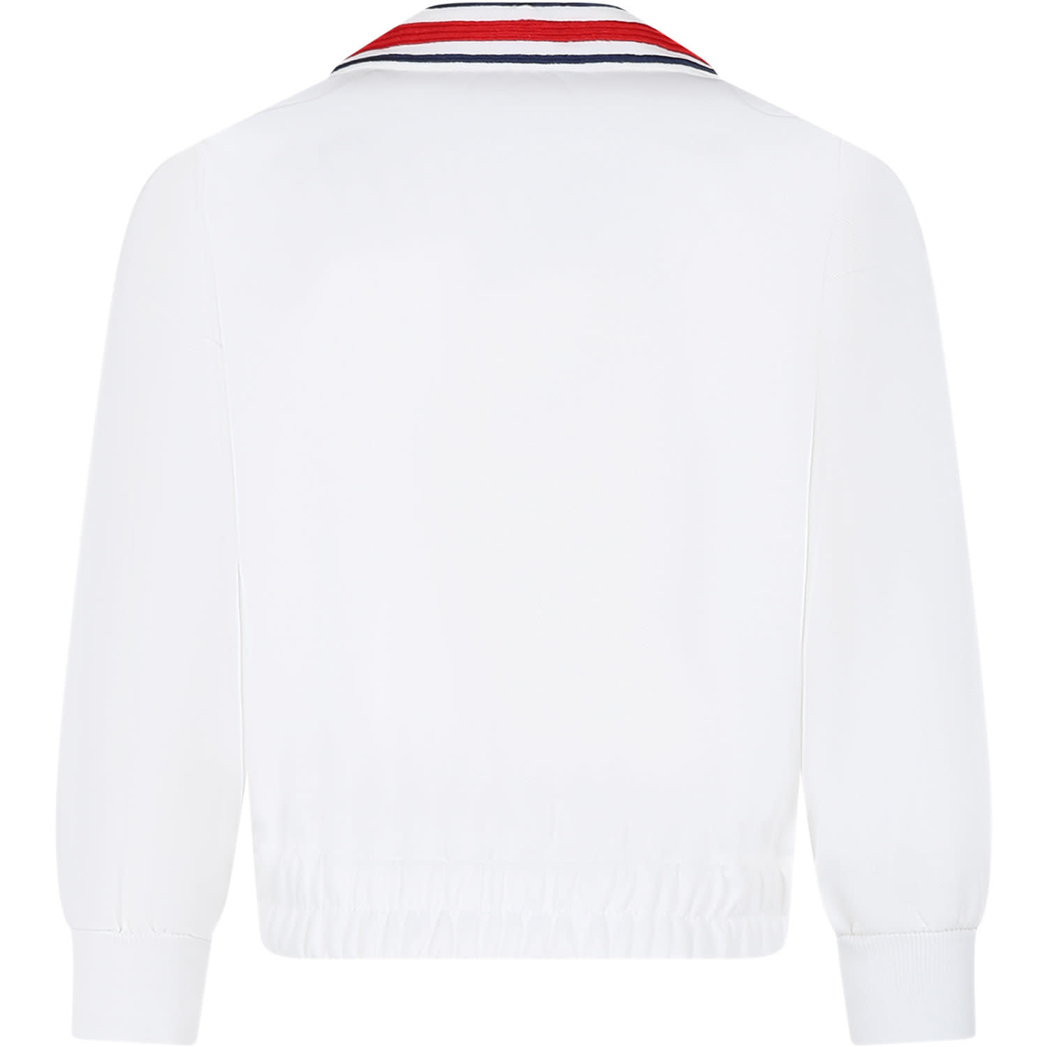 Shop Gucci White Cardigan For Girl With Iconic Gg
