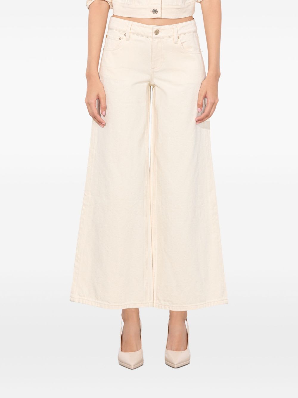 Alice And Olivia Alice + Olivia Slay Wide-leg Trousers In White