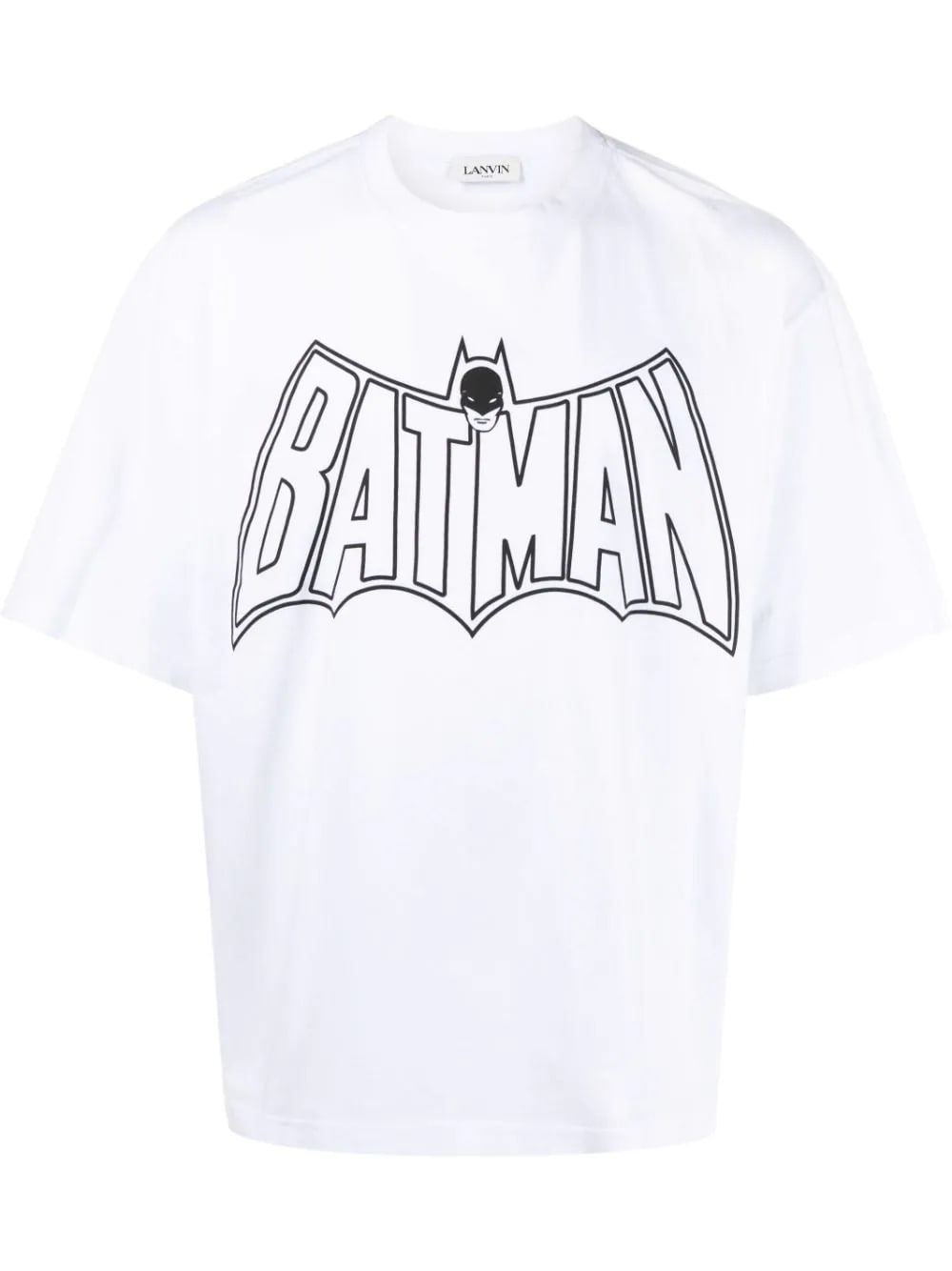 Lanvin Man White Oversize Batman Lettering T-shirt