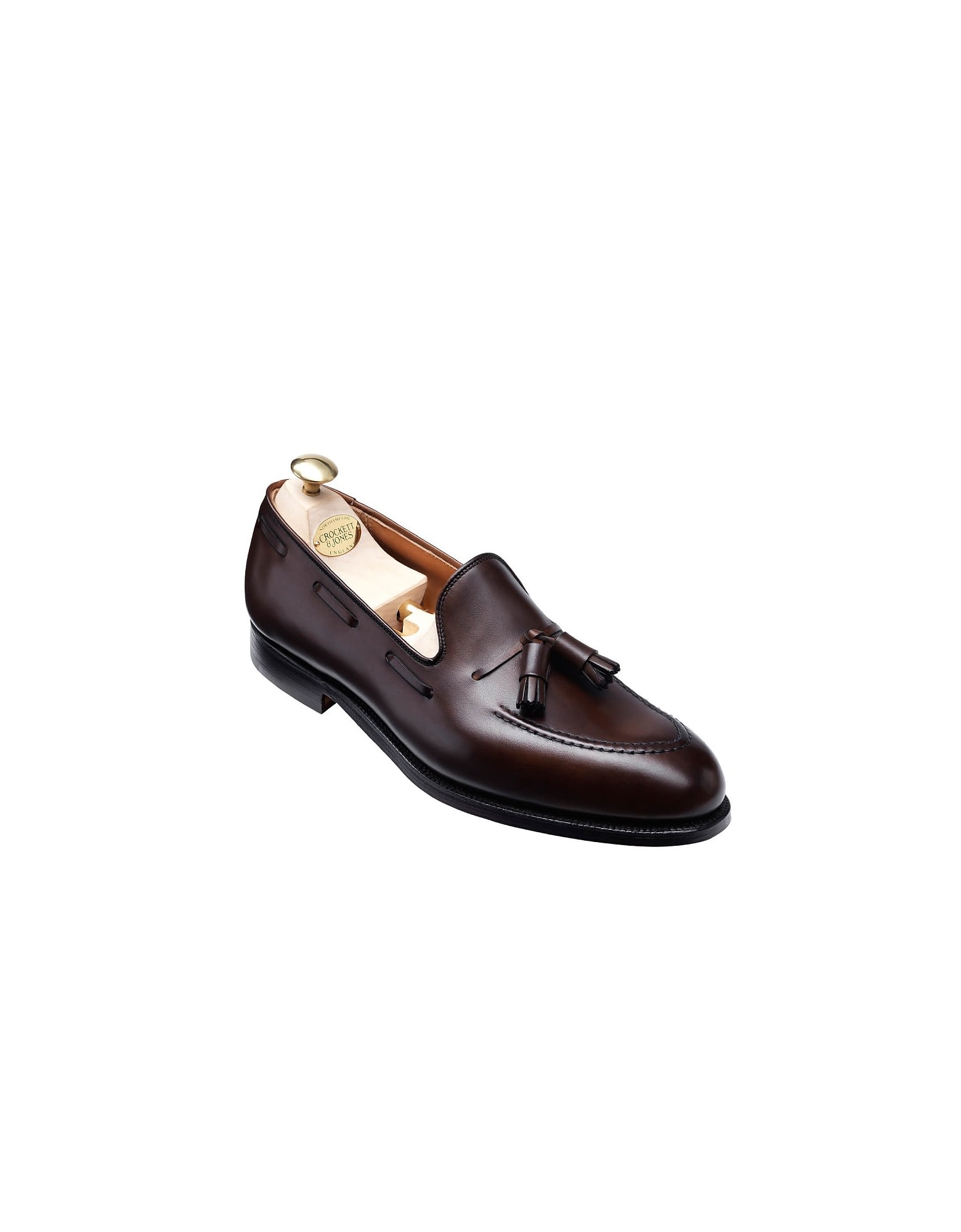 Crockett & Jones Cavendish Dark Brown Leather Mens Loafer Shoes