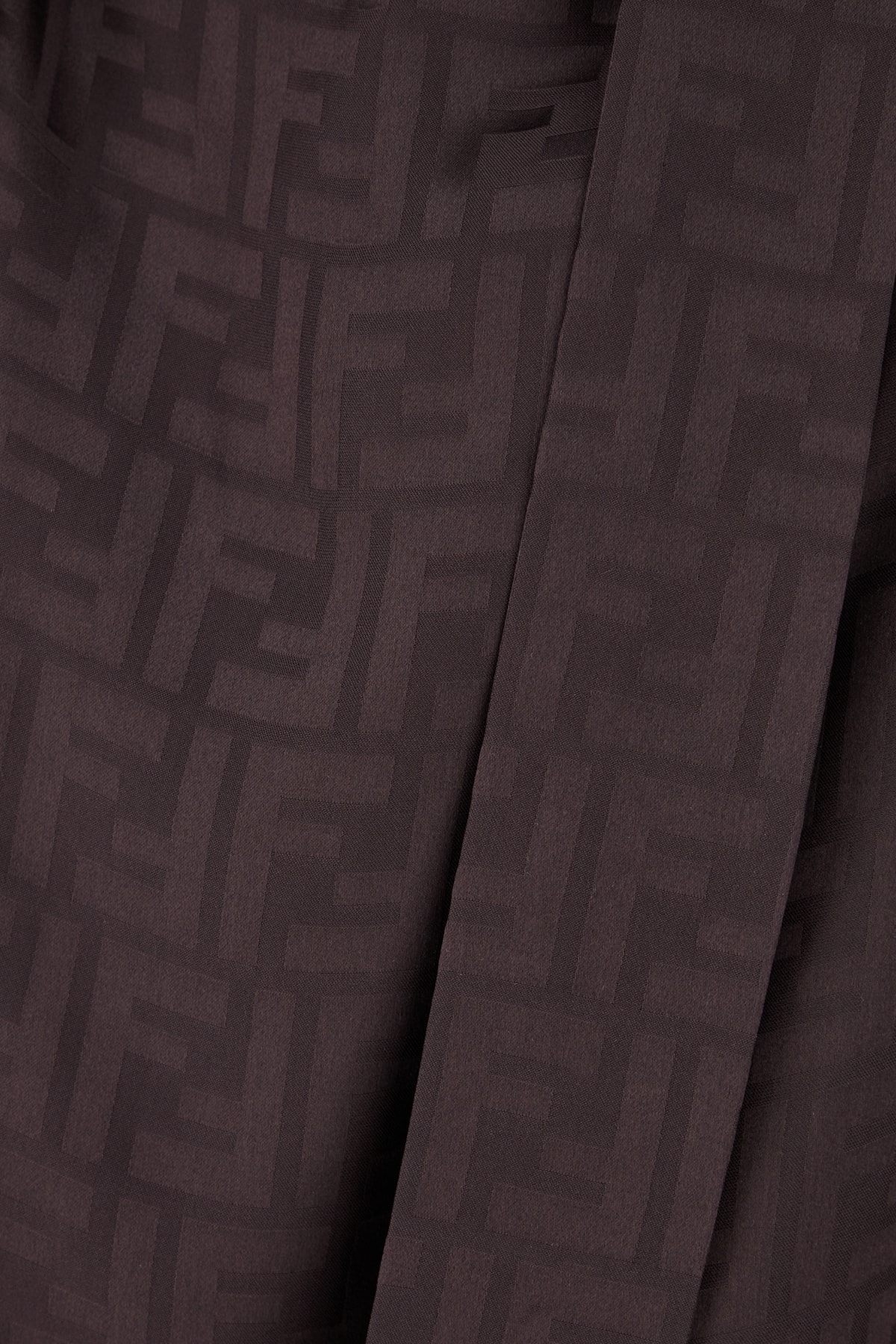 Shop Fendi Aubergine Silk Dress