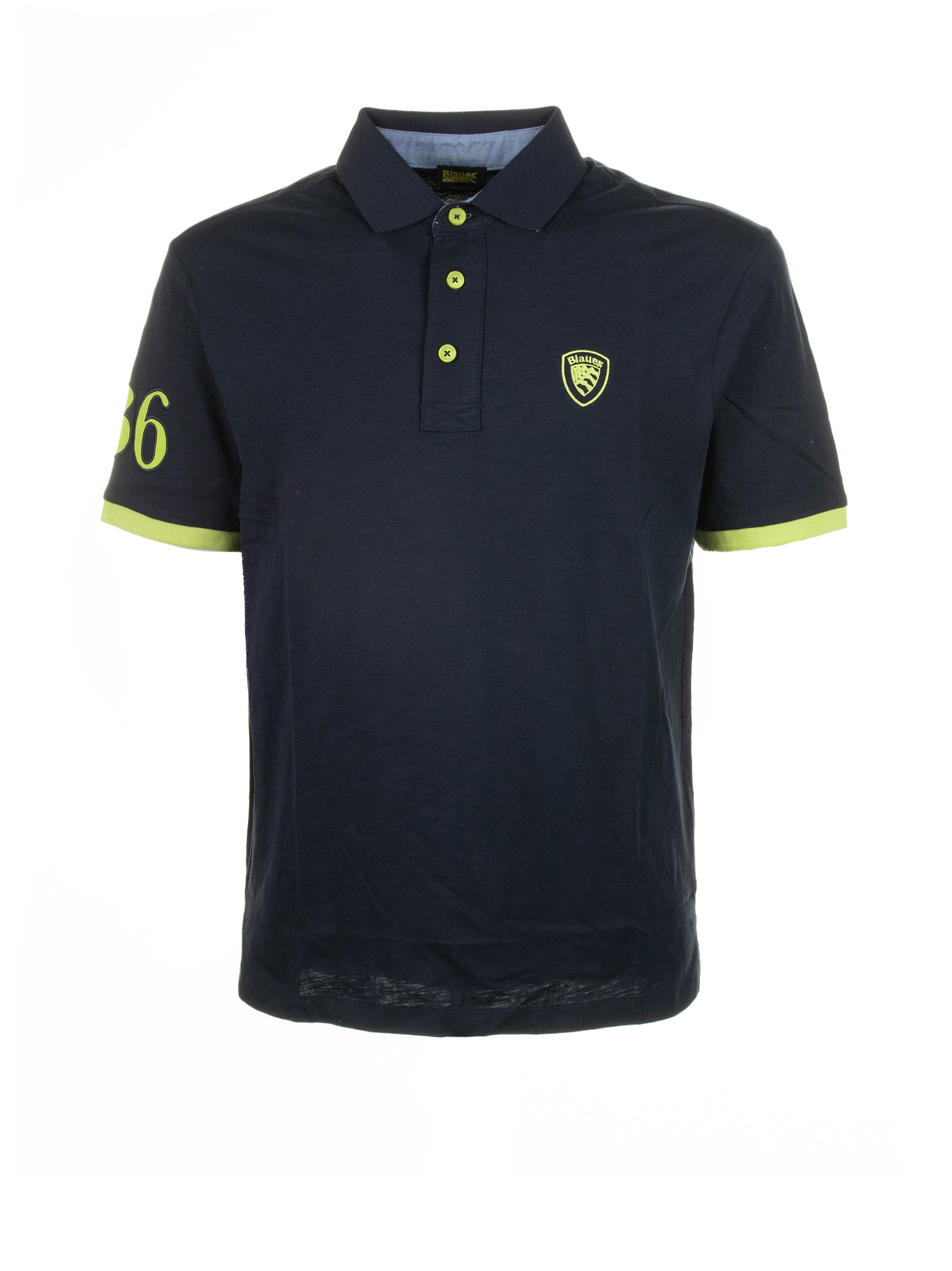 Polo 36 With Short Sleeves In Navy Blue