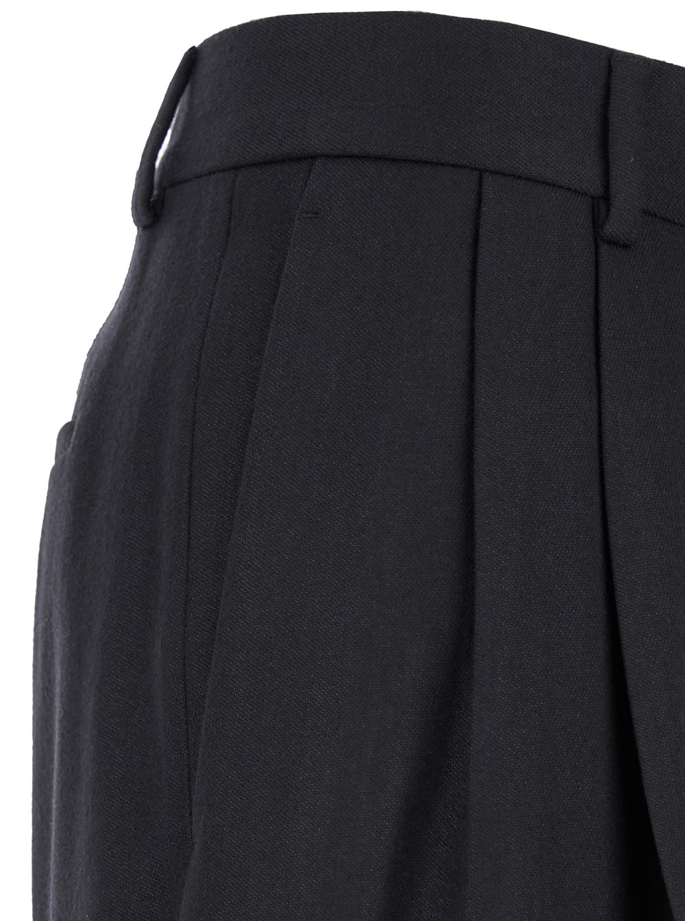 Amiri Black Pants With Belt Loops And Front Pences In Wool Blend Man In Black