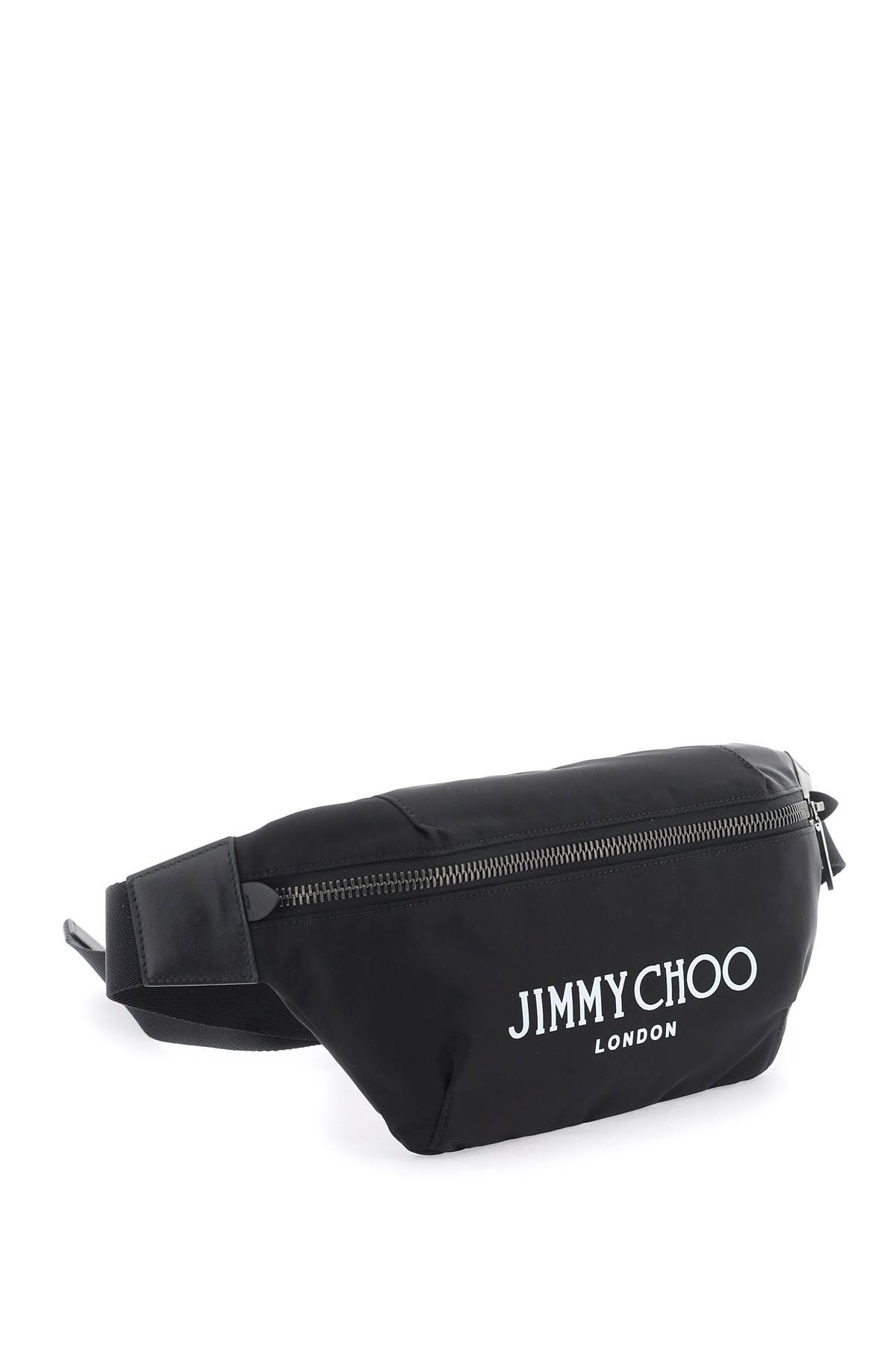 Shop Jimmy Choo Finsley Beltpack In Black Latte Gunmetal (black)