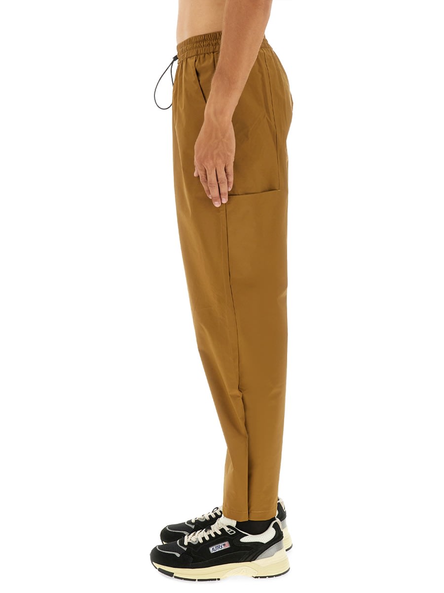Autry Rain Tech Nylon Pants In Brown