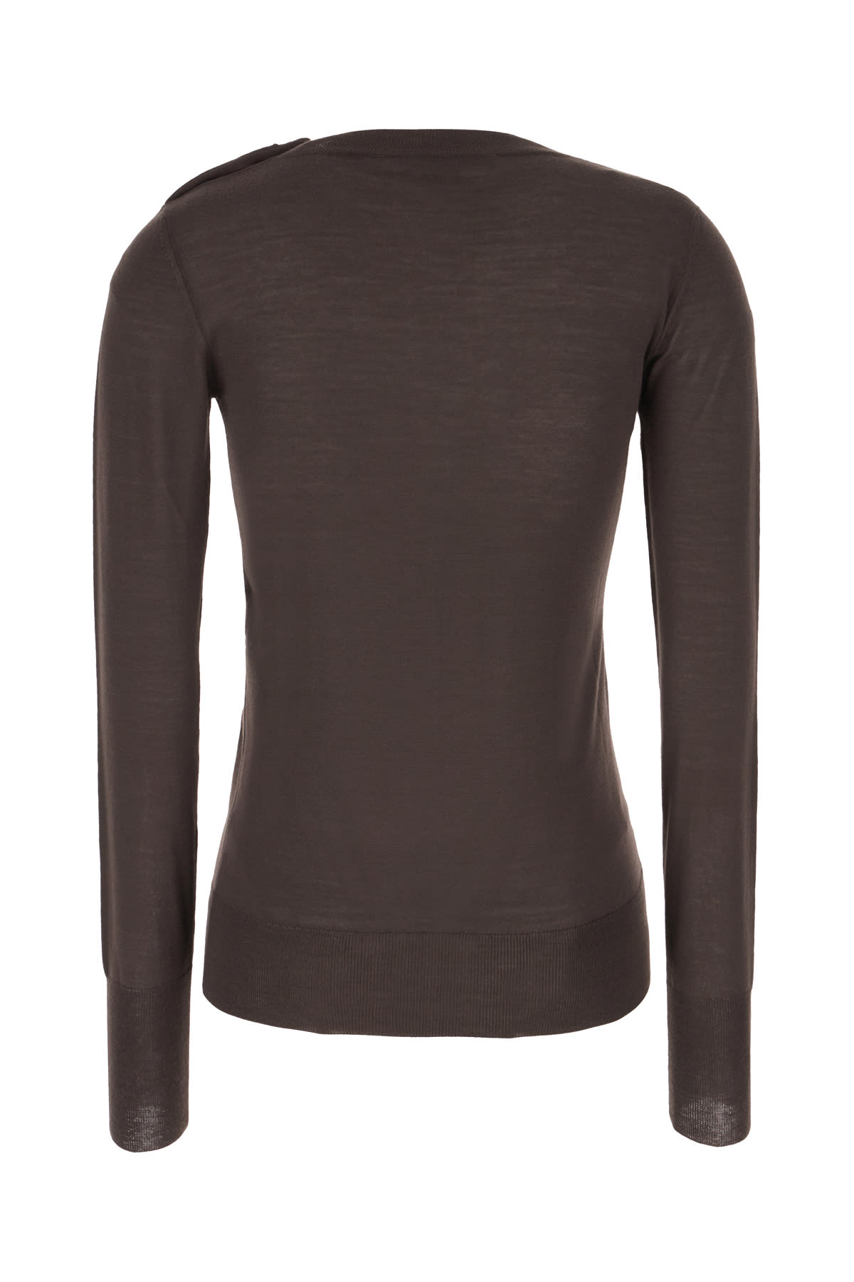 Shop Stella Mccartney Dark Brown Wool Sweater