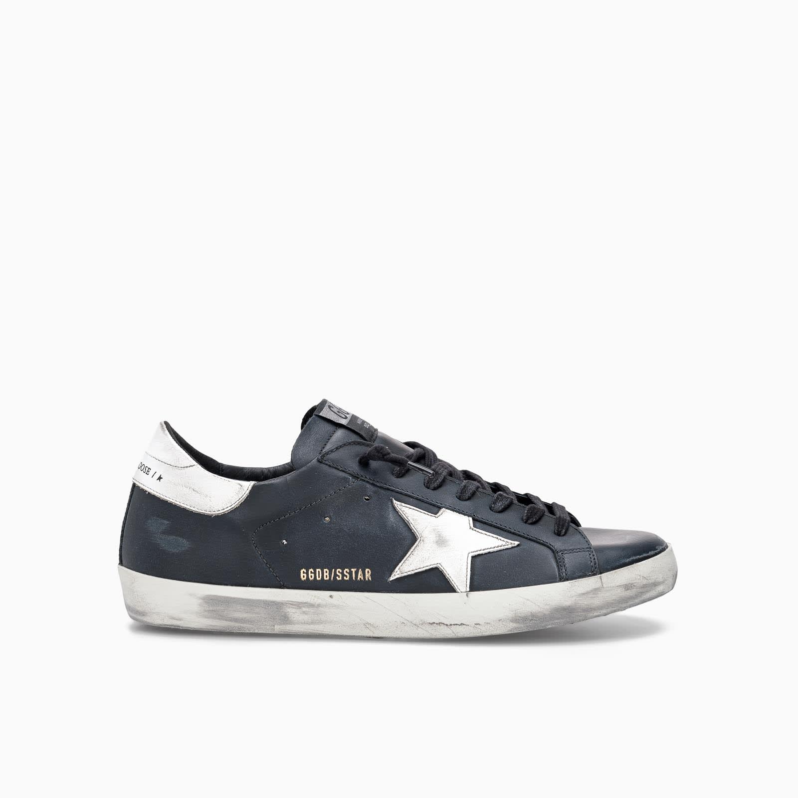 Golden Goose Superstar Sneakers With Distressed Effect In Black