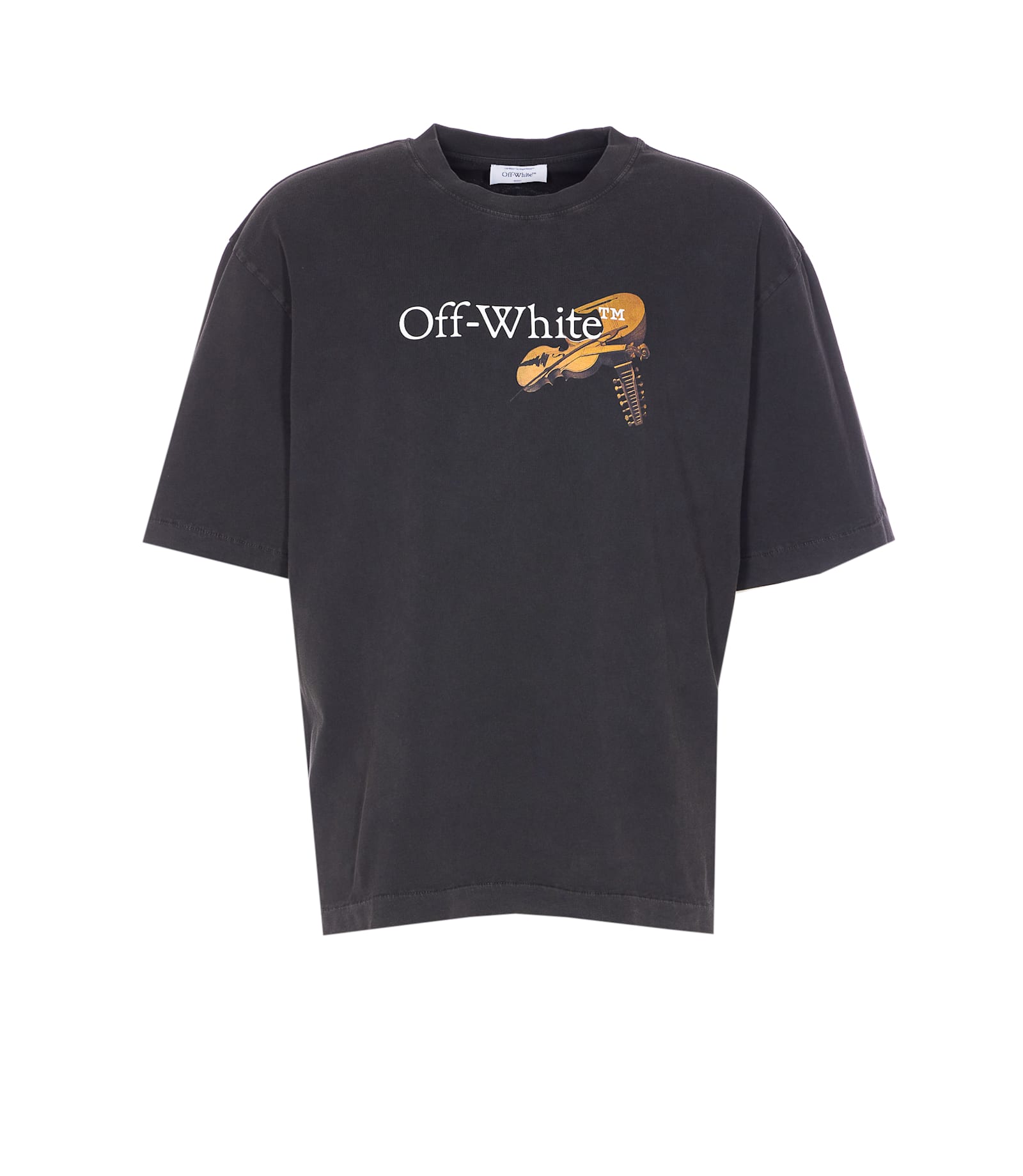 Off-white Cupid Arrow Skate Graphic T-shirt In Black